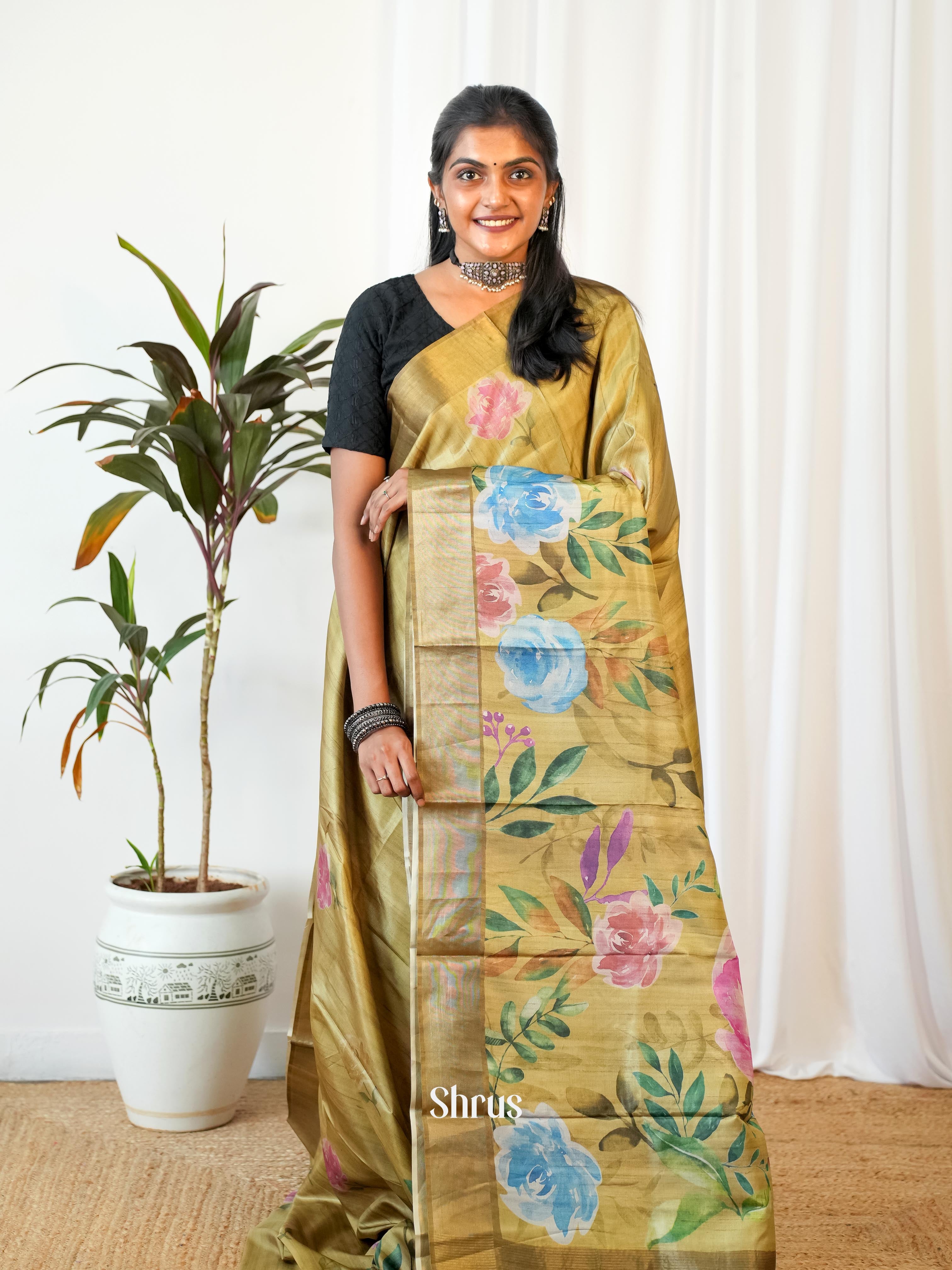 CIS06551 - Printed Tussar Saree