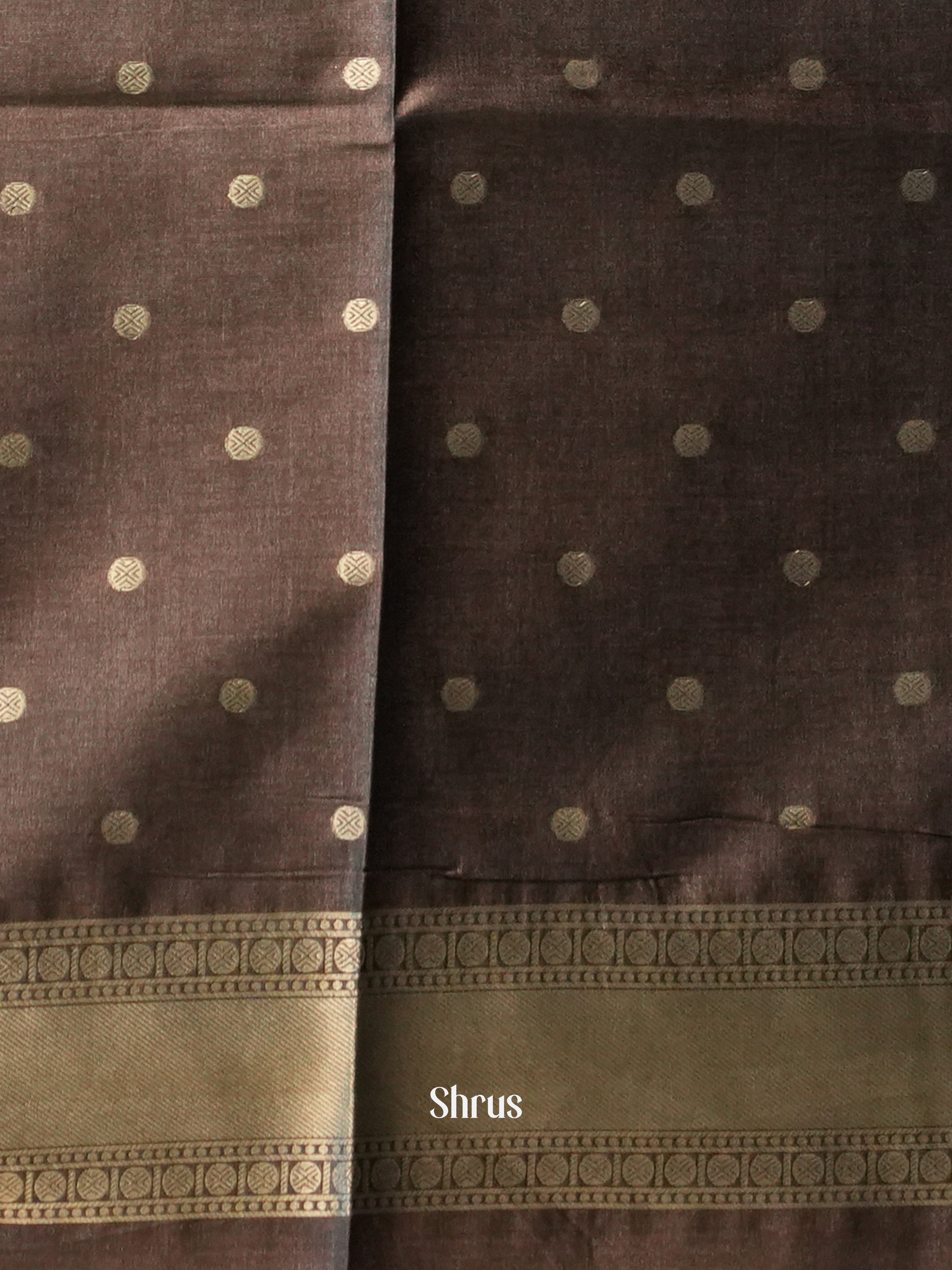 Onion Peel & Brown - Semi Tussar Saree