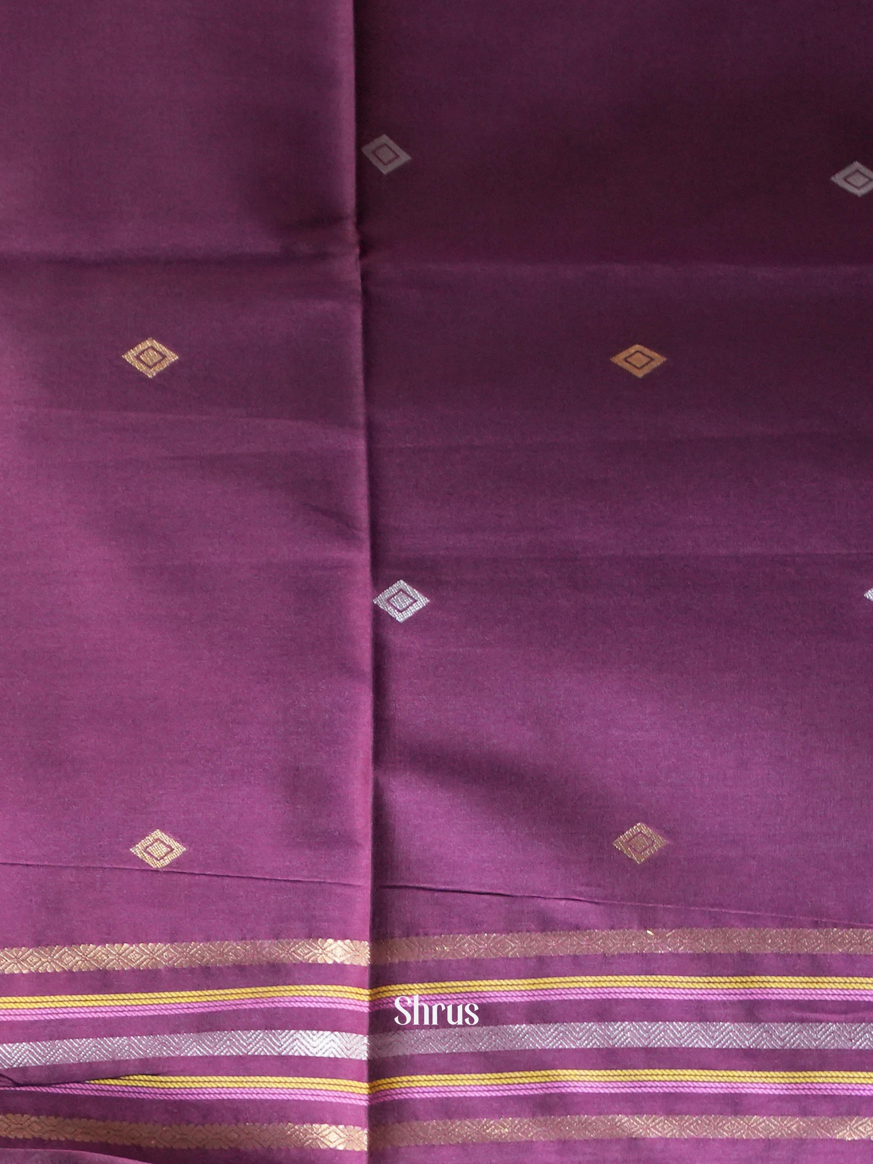 Lavender & Purple - Semi Tussar Saree