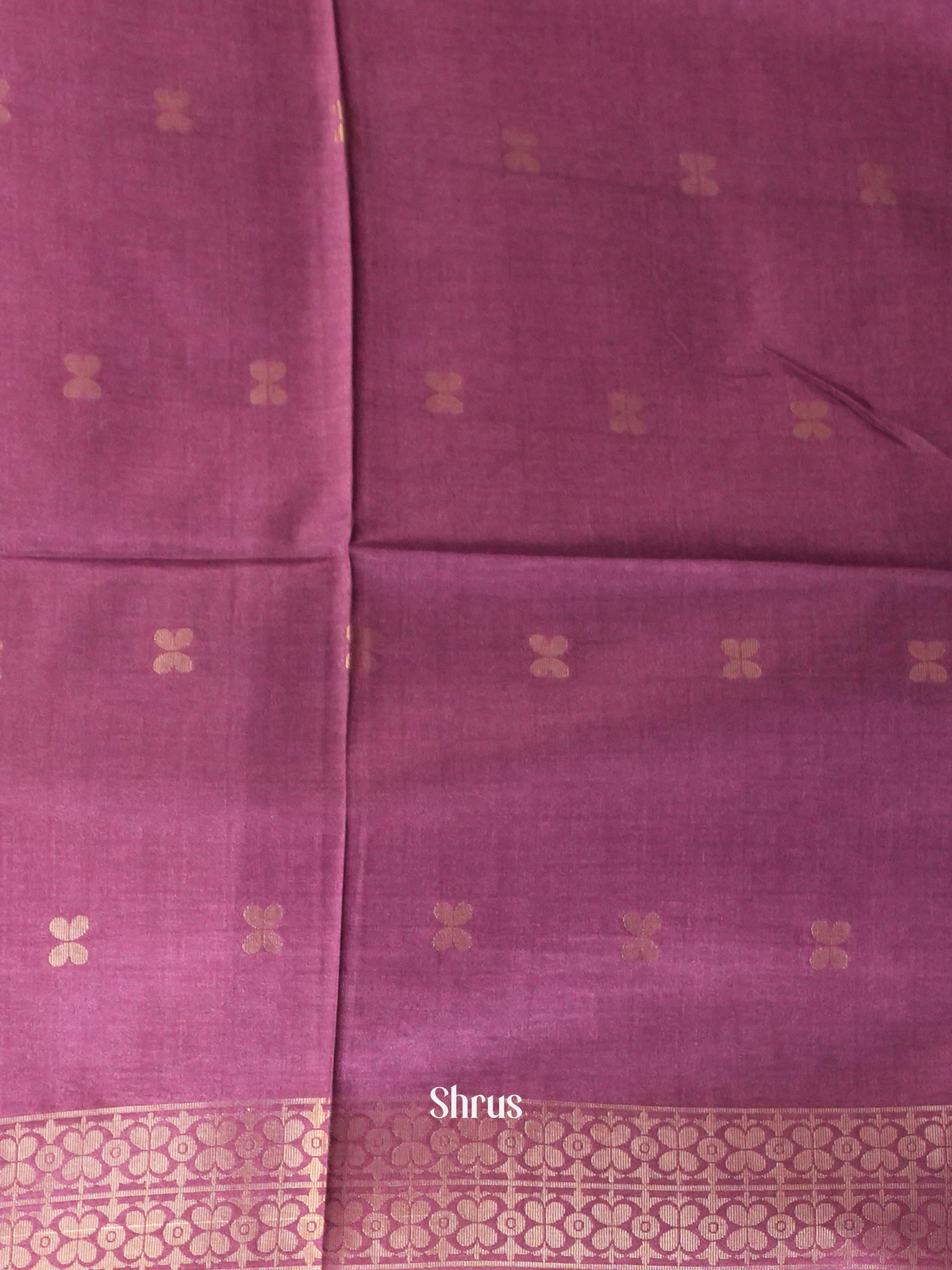 Brown & Pink- Semi Tussar Saree