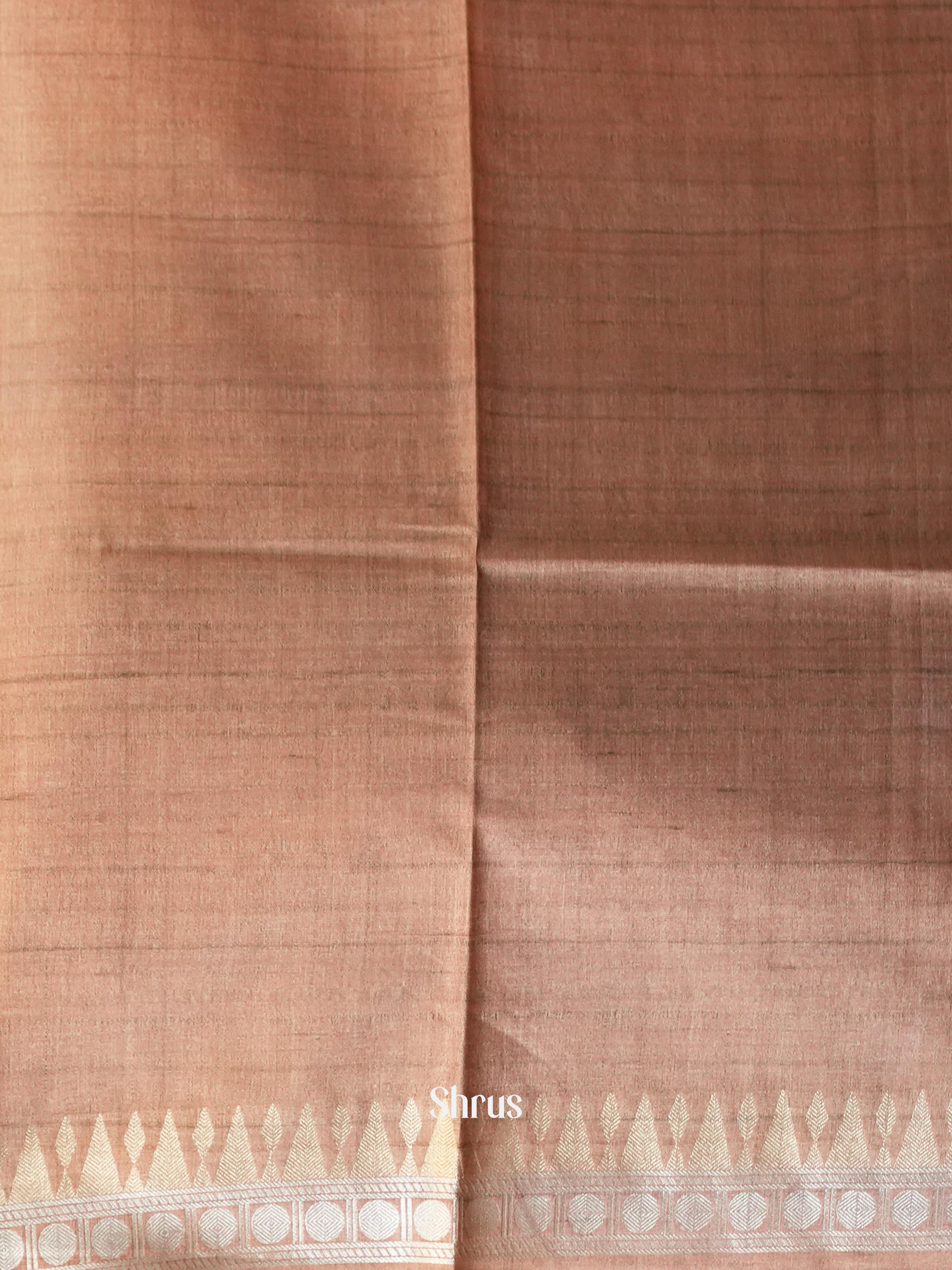 Brick & Brown - Semi Tussar Saree