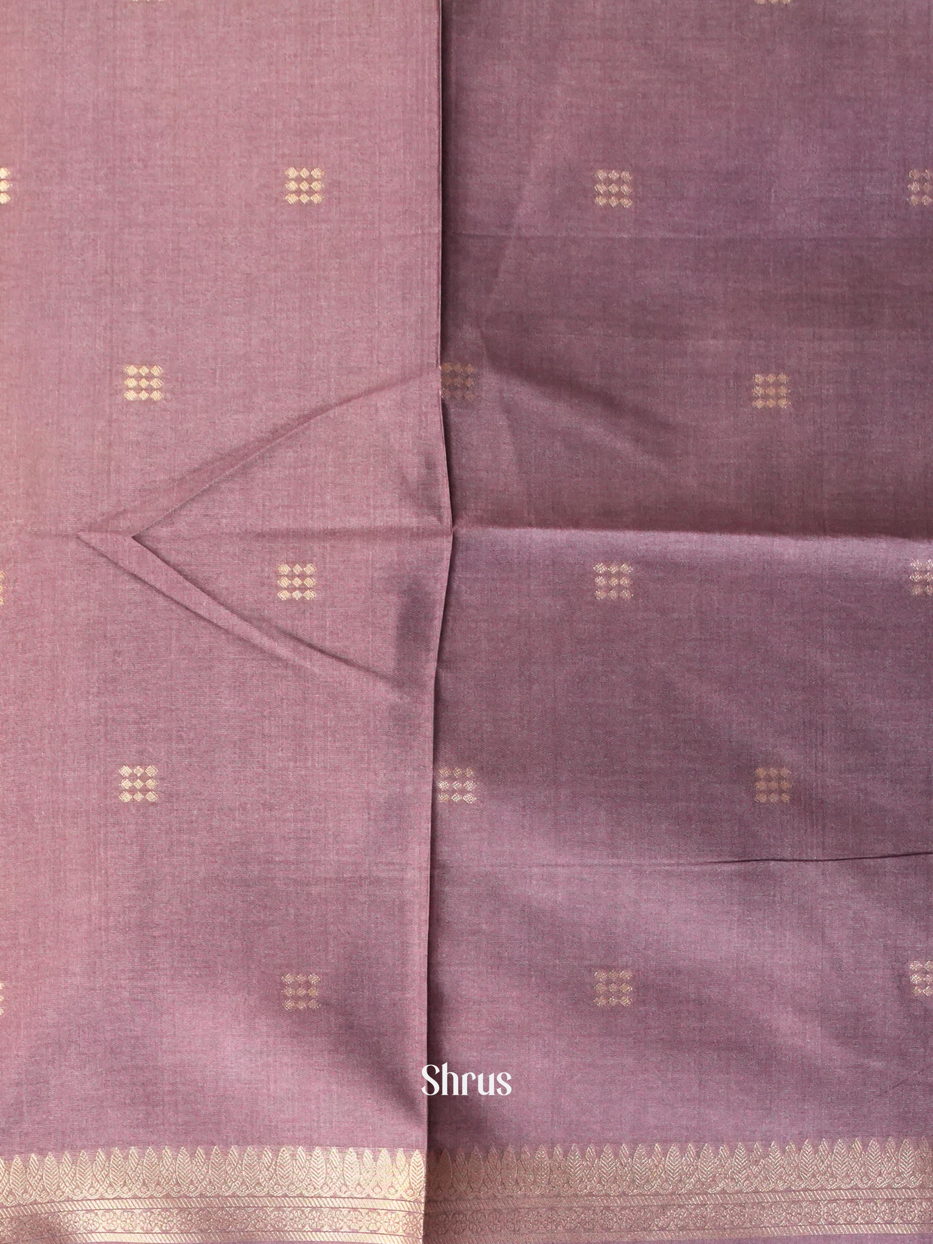 Blue & Purple - Semi Tussar Saree