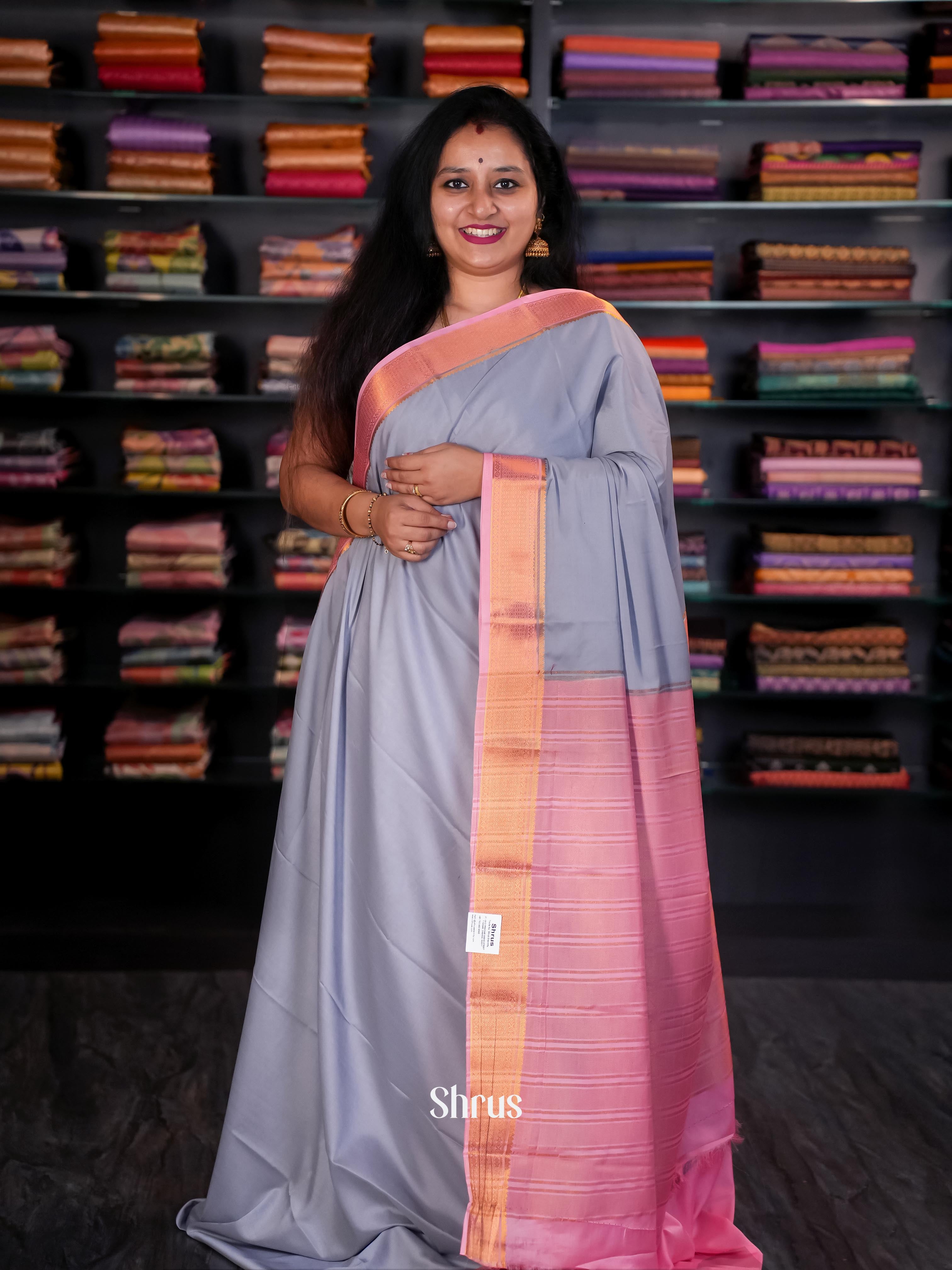 CIS09074 - Semi Mysore silk Saree