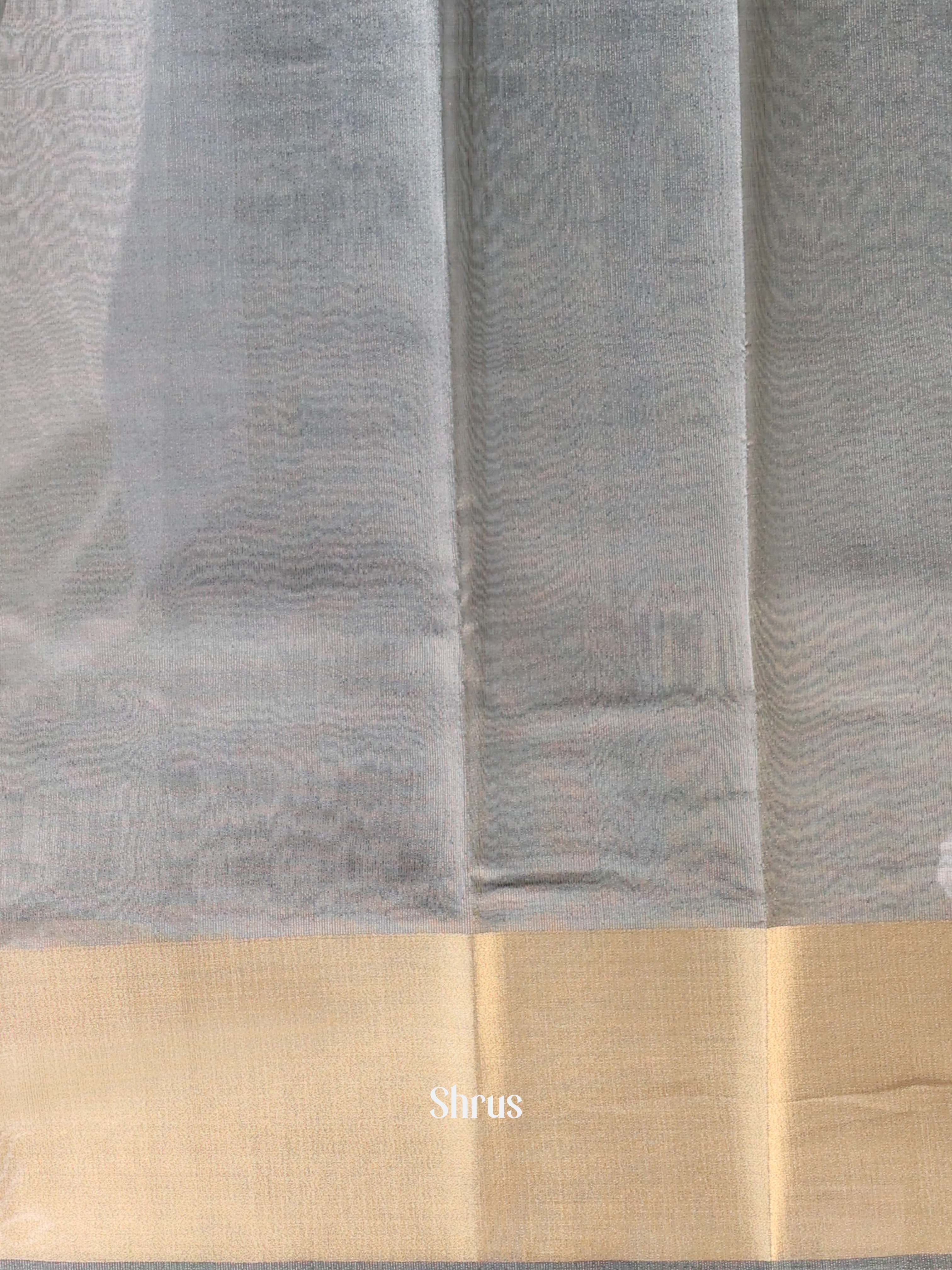 Grey - Semi Dupion Saree