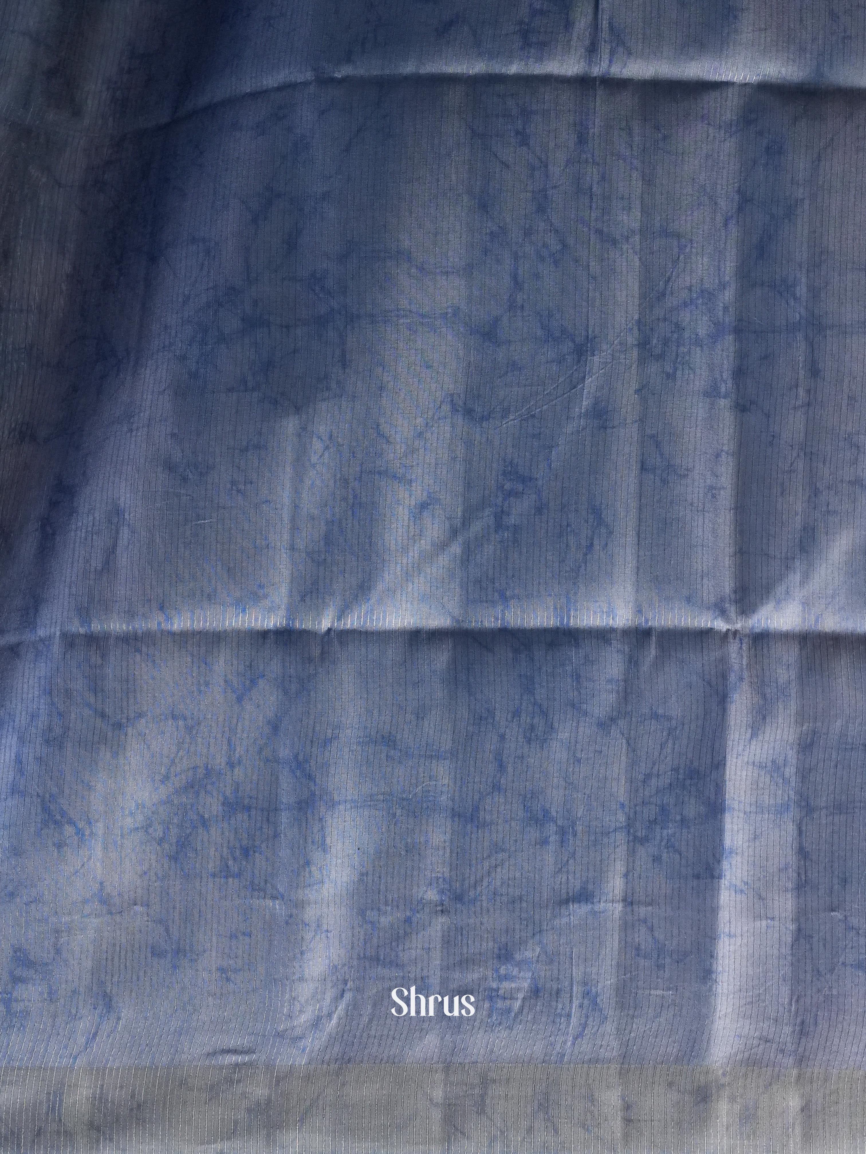 Bluish Grey - Moonga Saree