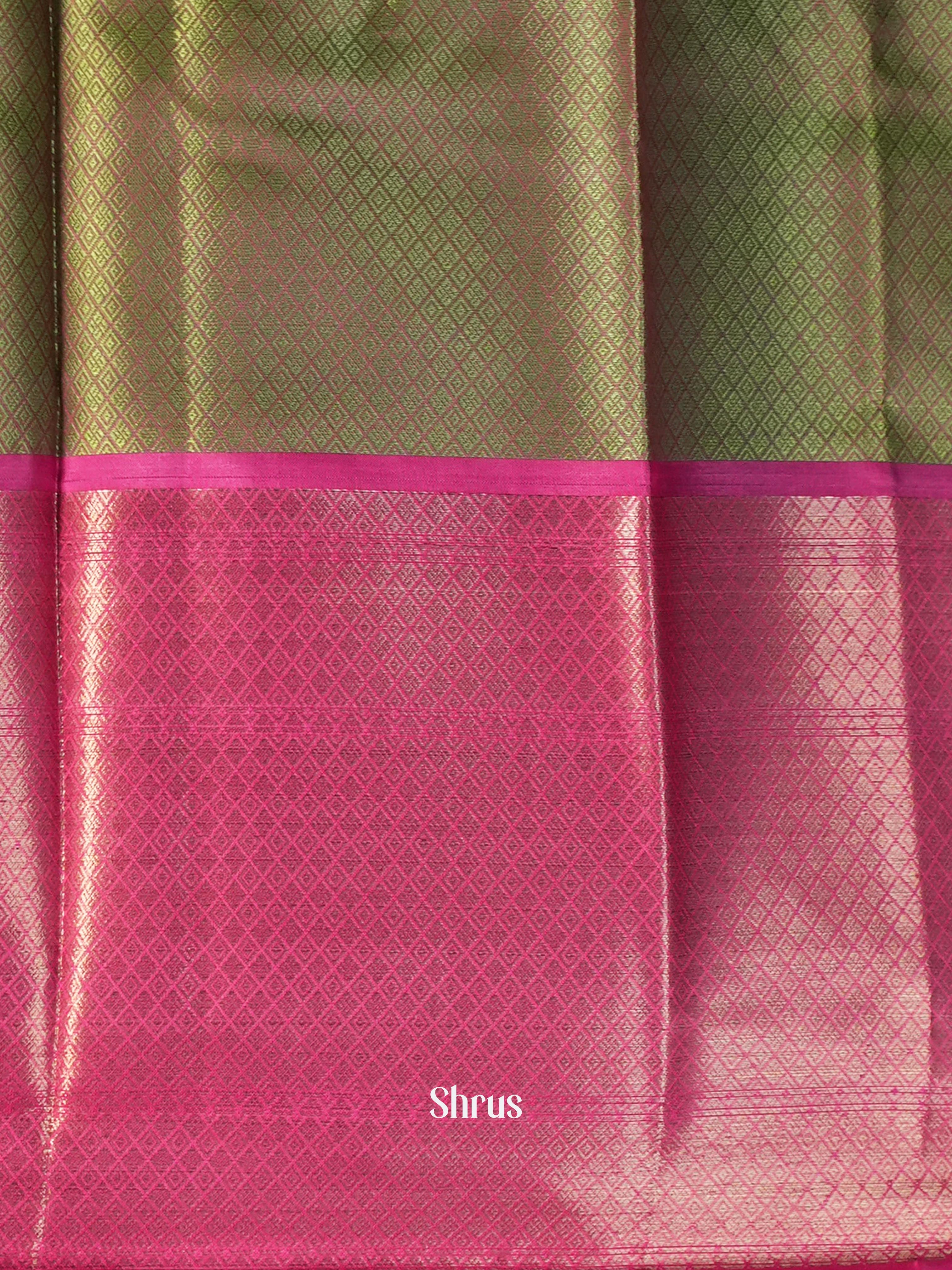 Green & Majenta - Tanchoi Saree