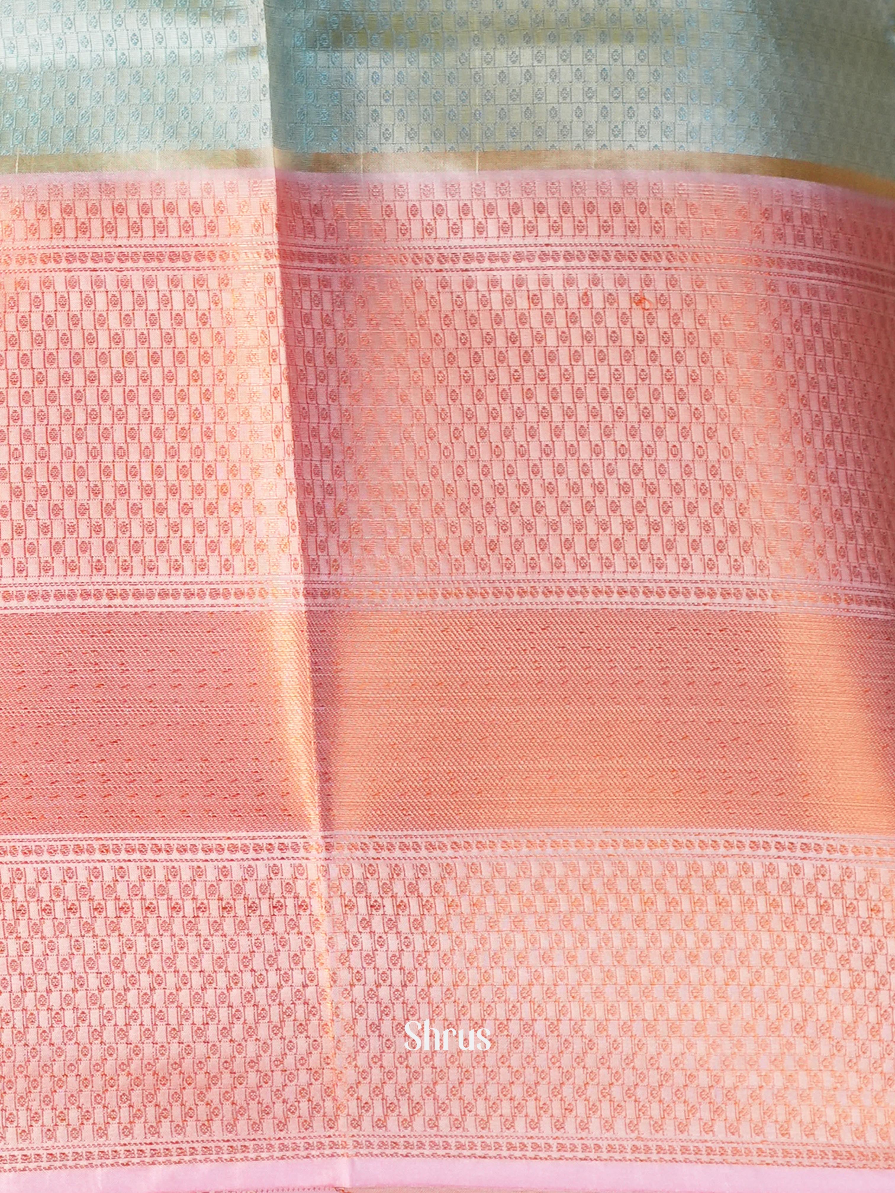 Double Shaded Green & Peach - Tanchoi Saree