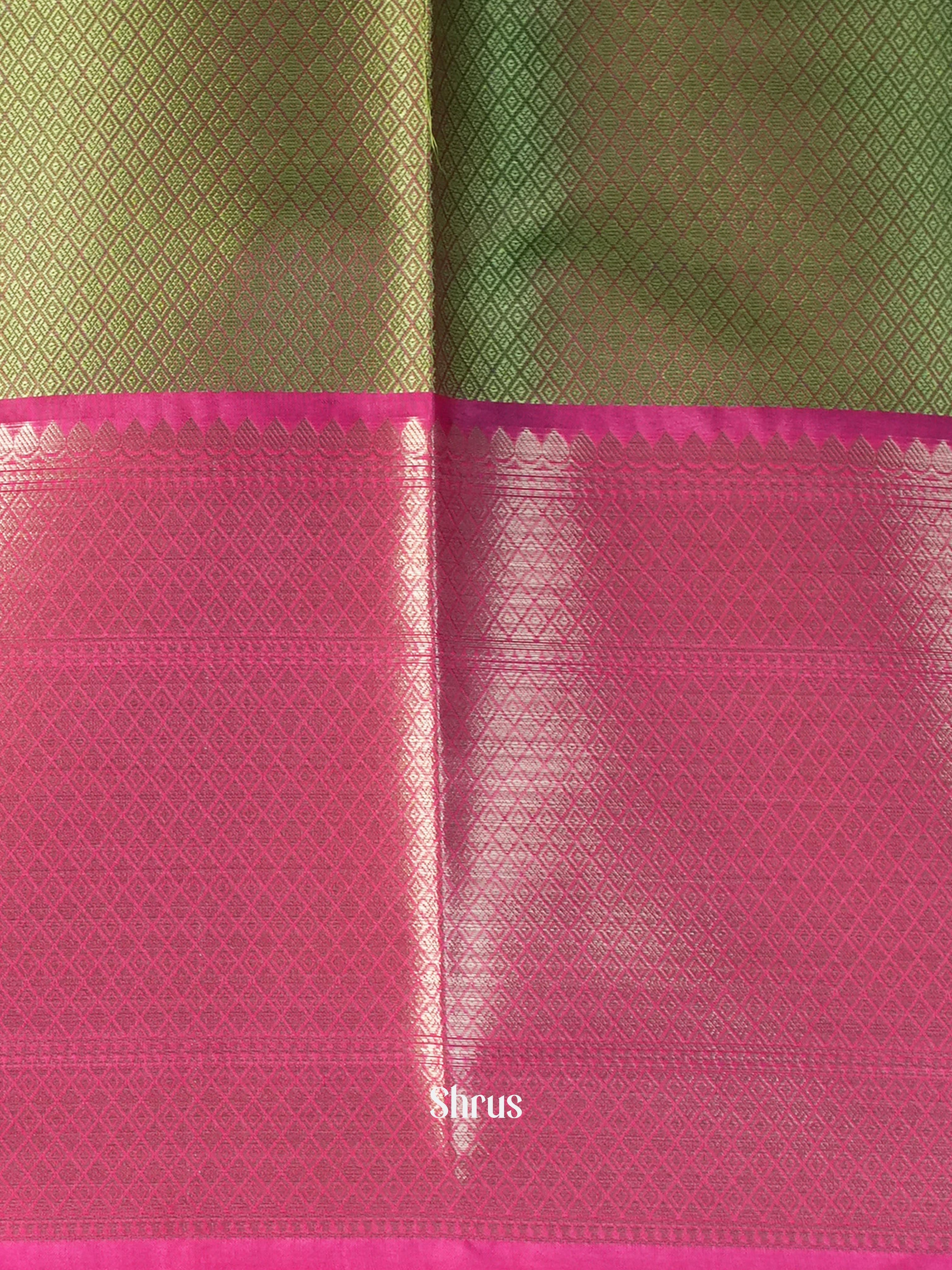 Green & Maroon - Tanchoi Saree