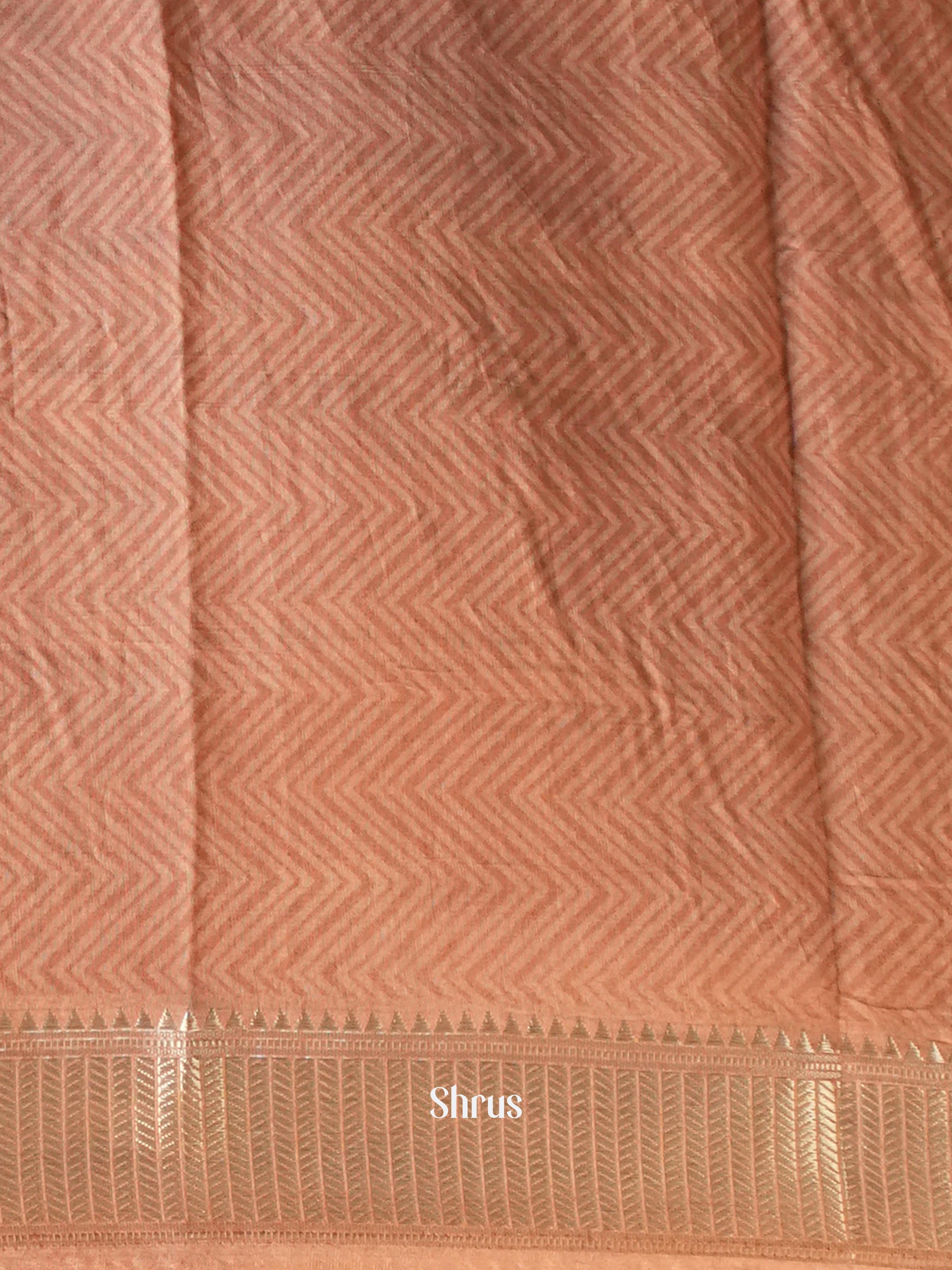 Pink & Brown - Art Modal Saree