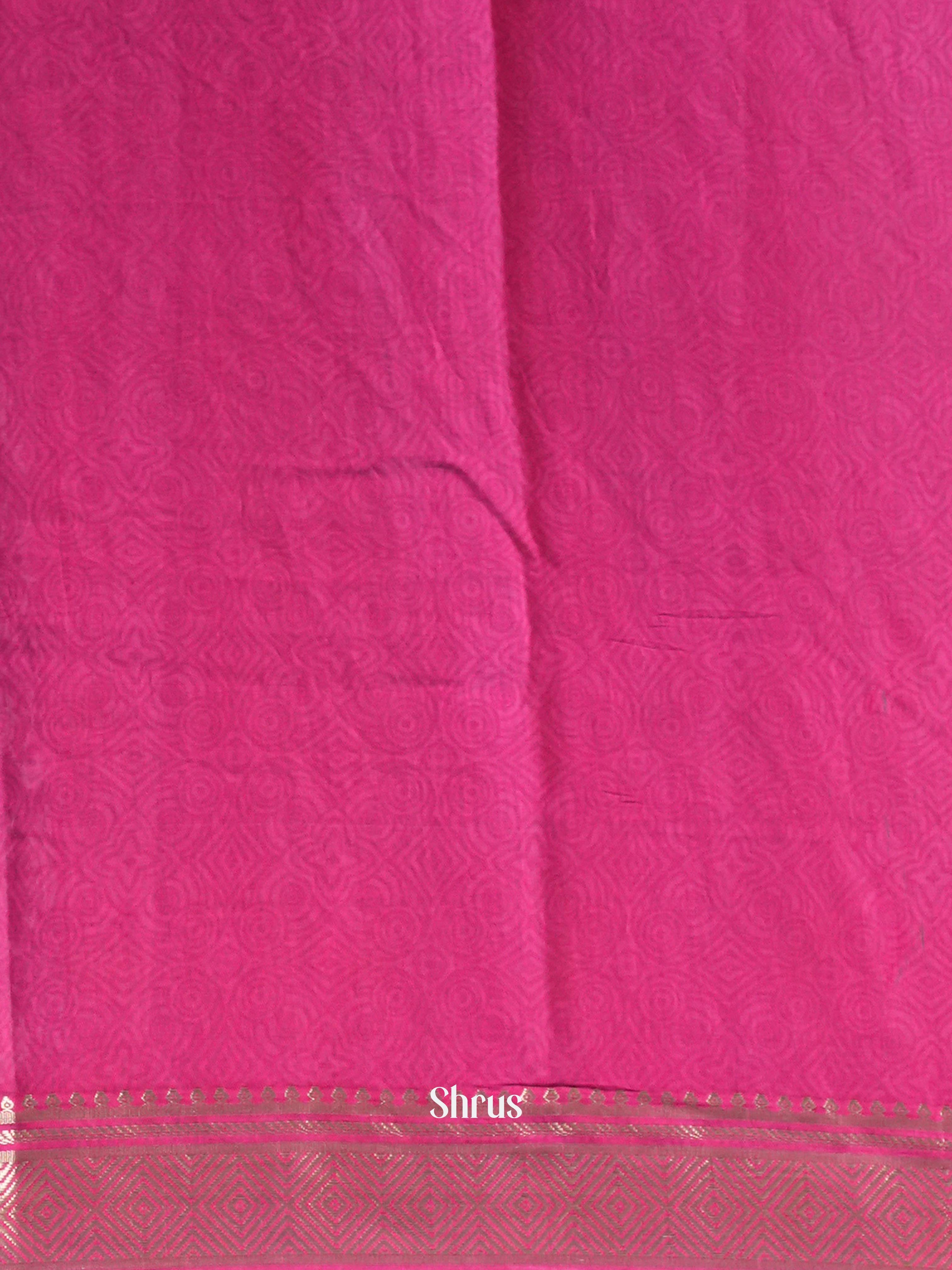 Blue & Pink - Art Modal Saree