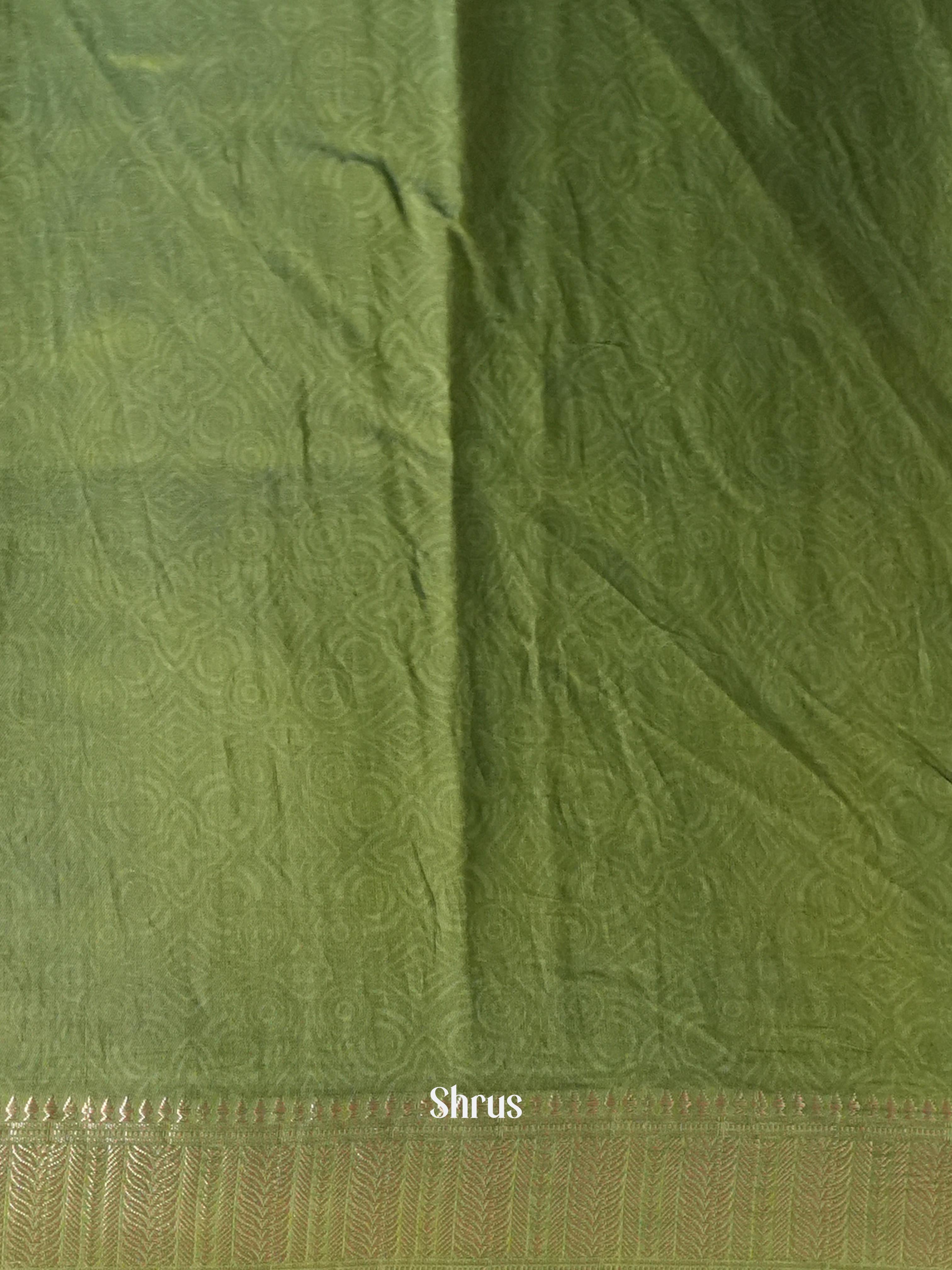 Brick  & Green - Art Modal Saree