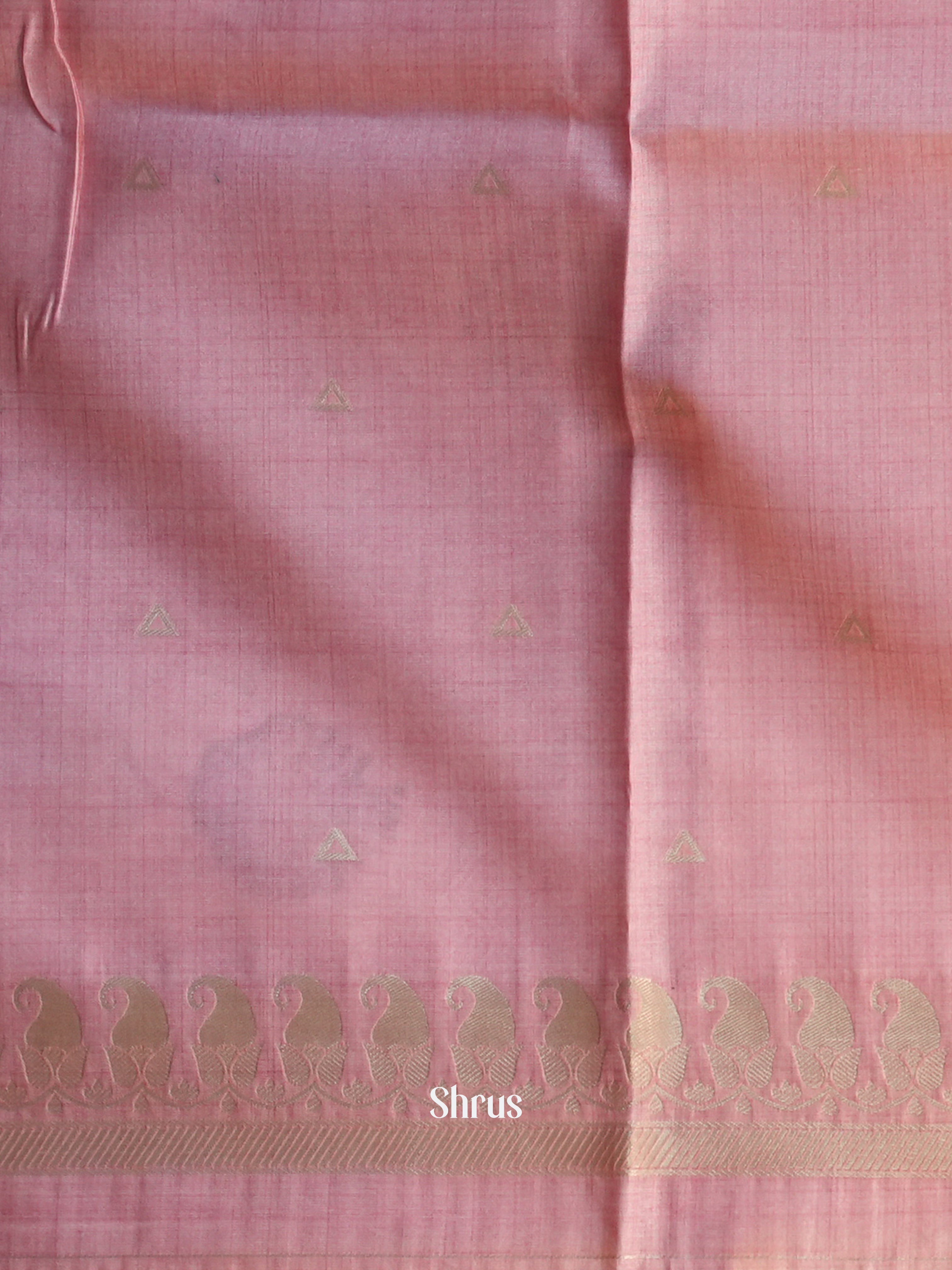 Pastel Pink - Semi Tussar Saree