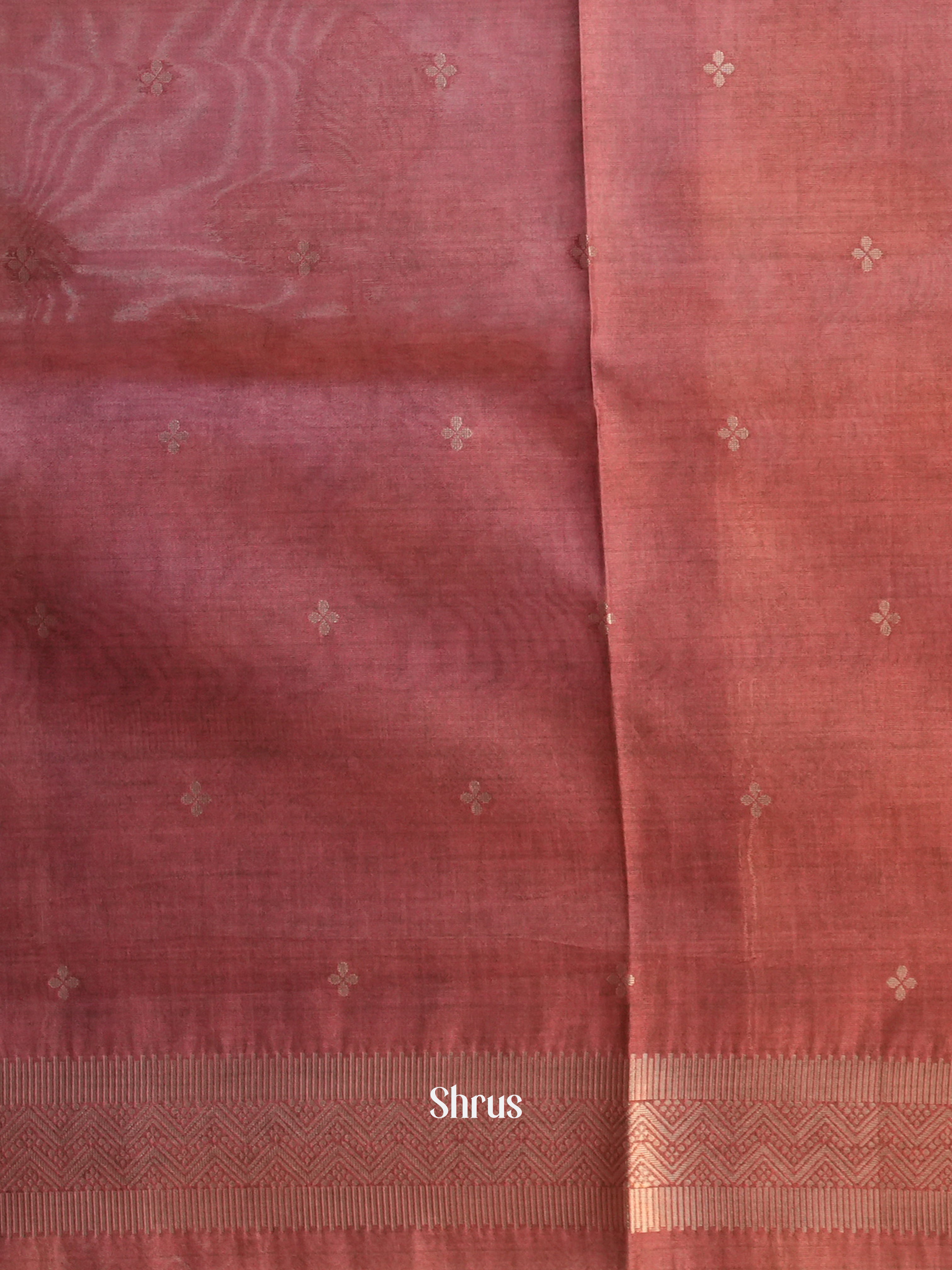 Purple & Red - Semi Tussar Saree