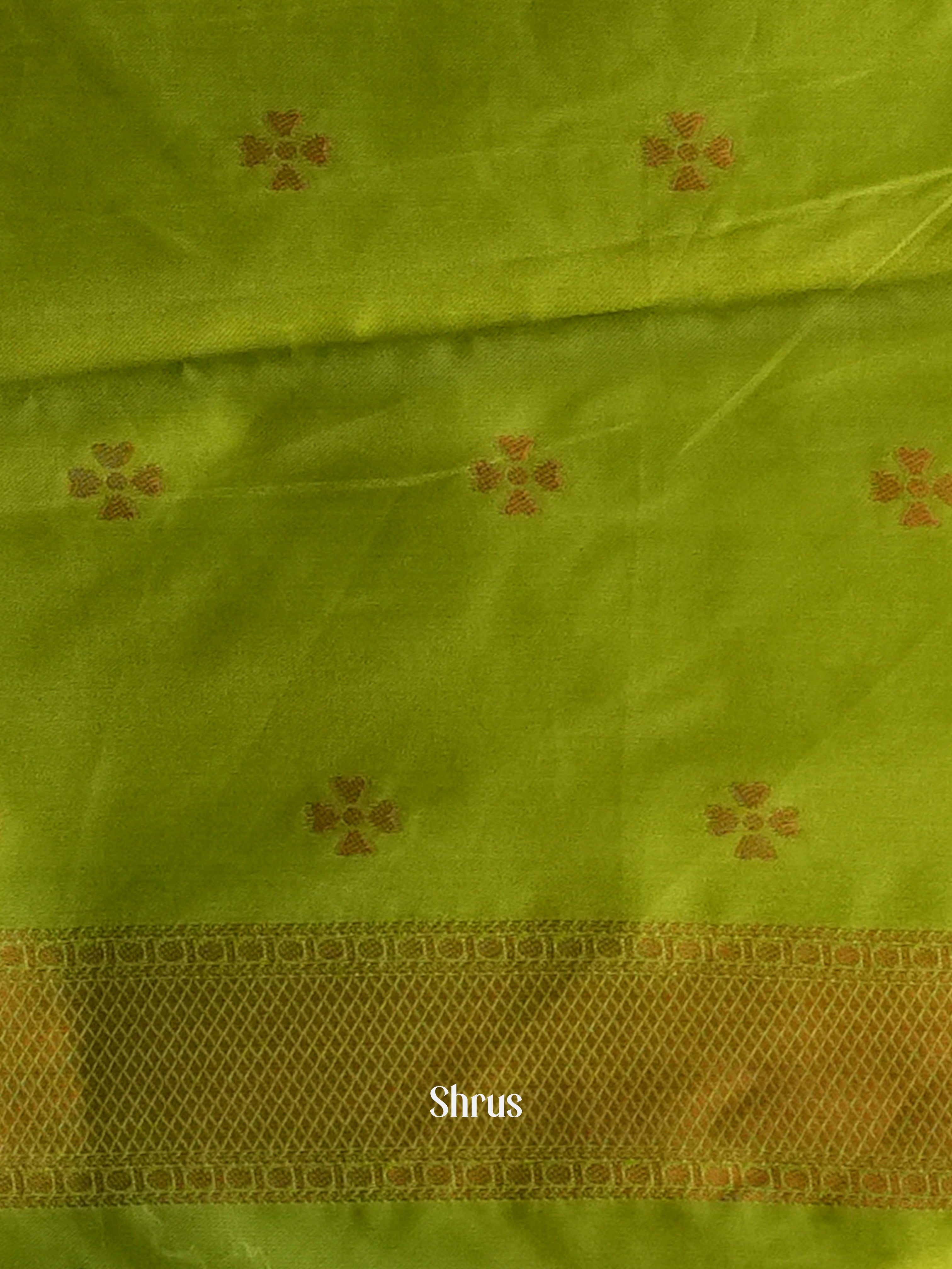 Green & Lite Green- Semi Softsilk Saree