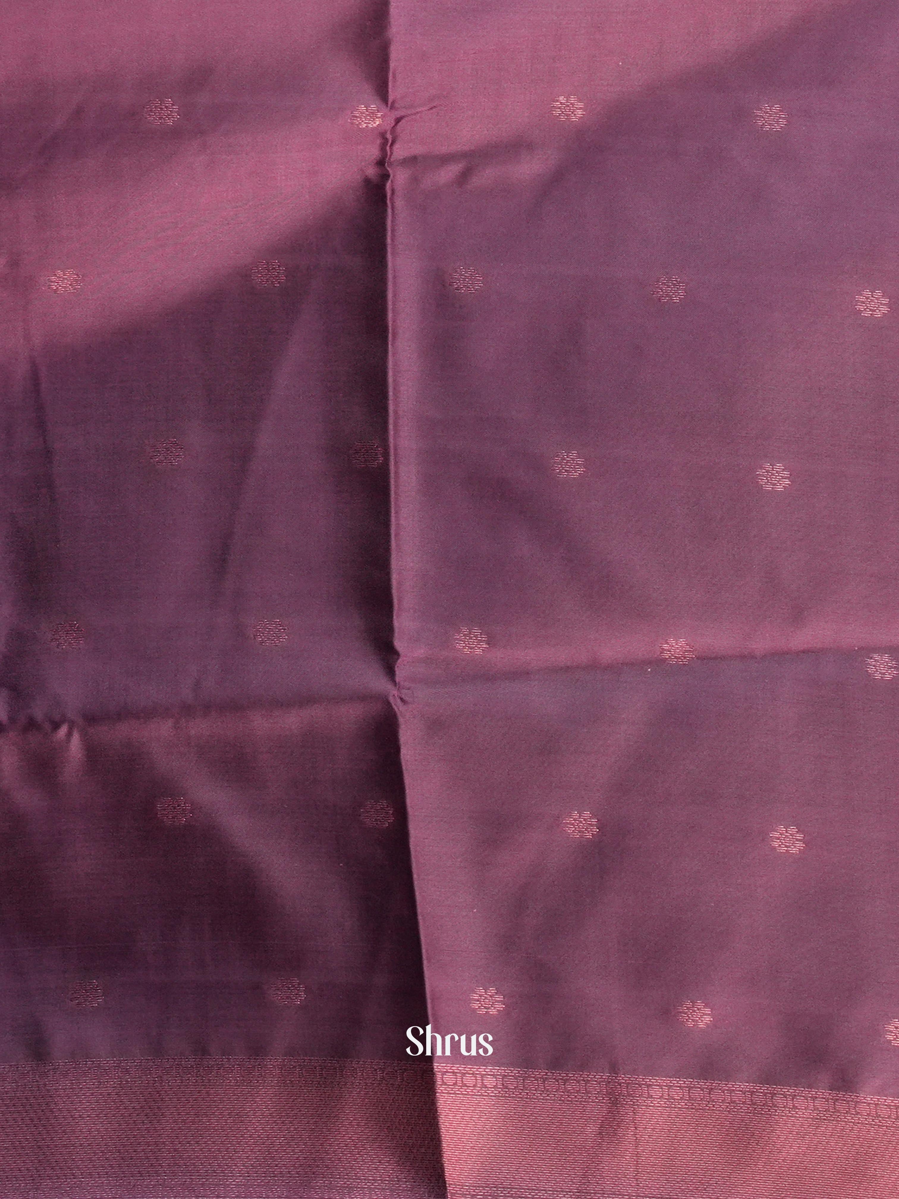 Lite Green & Purple- Semi Softsilk Saree