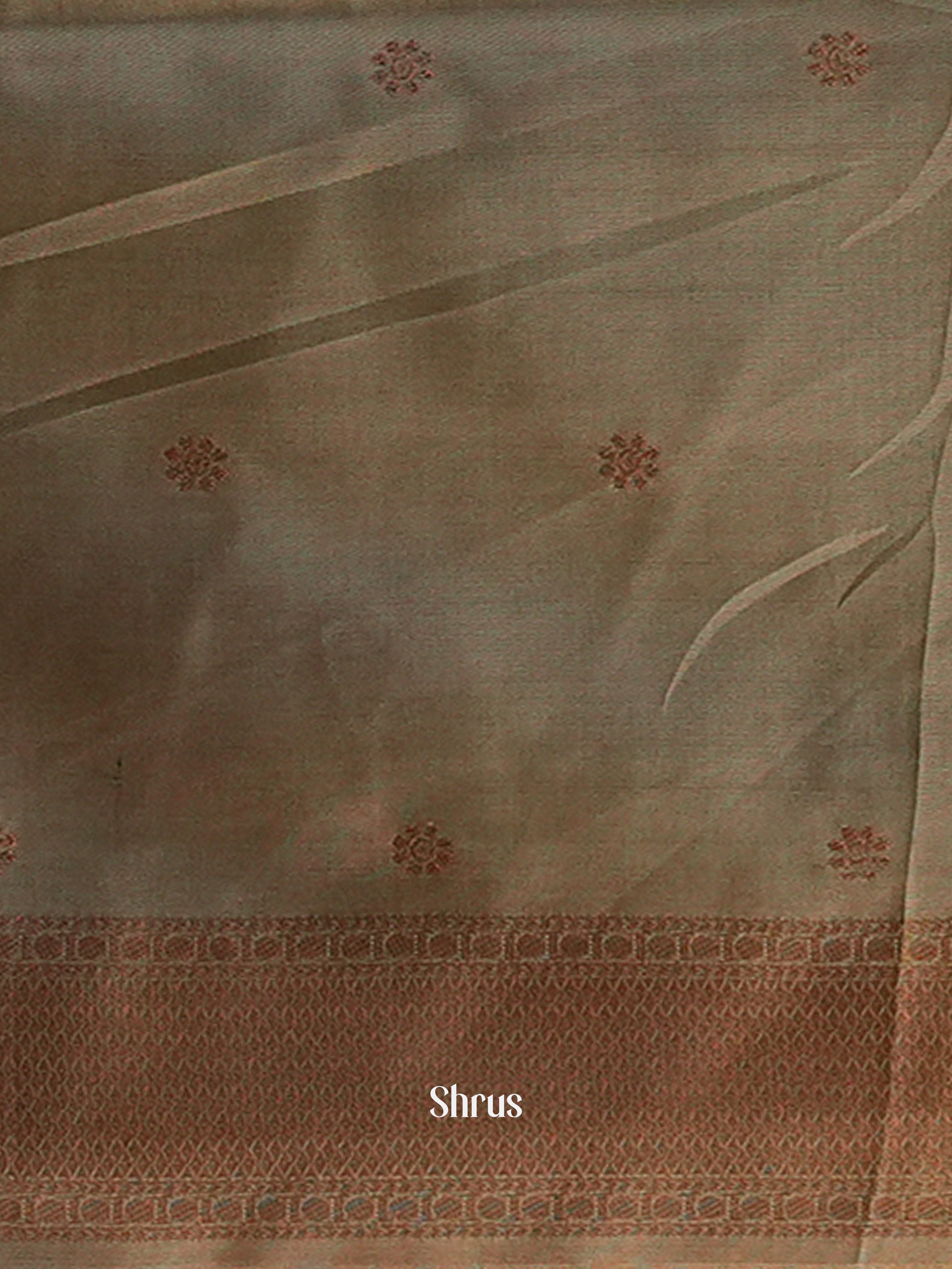 Purple & Grey - Semi Softsilk Saree