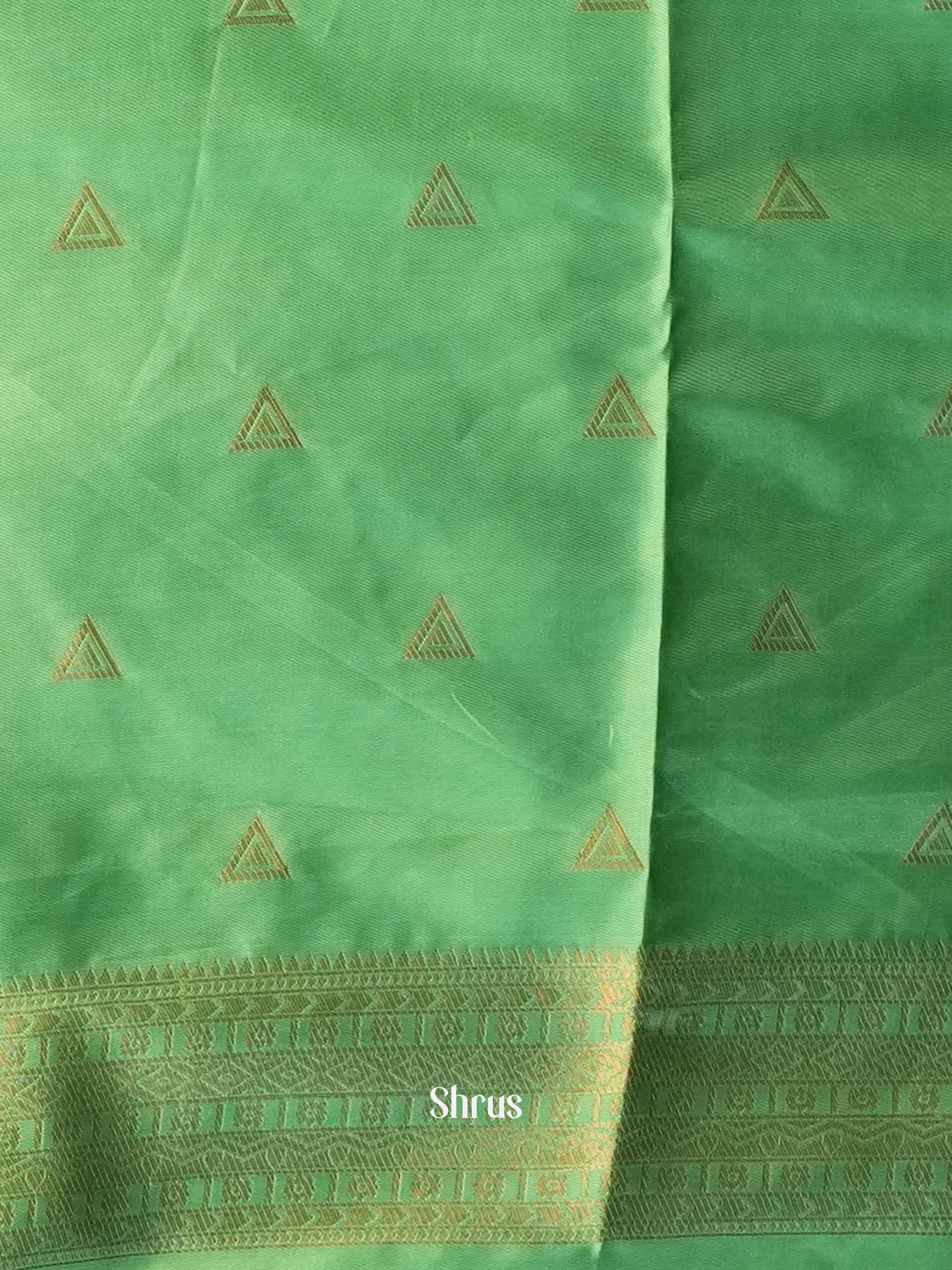 Blue & Green - Semi Softsilk Saree