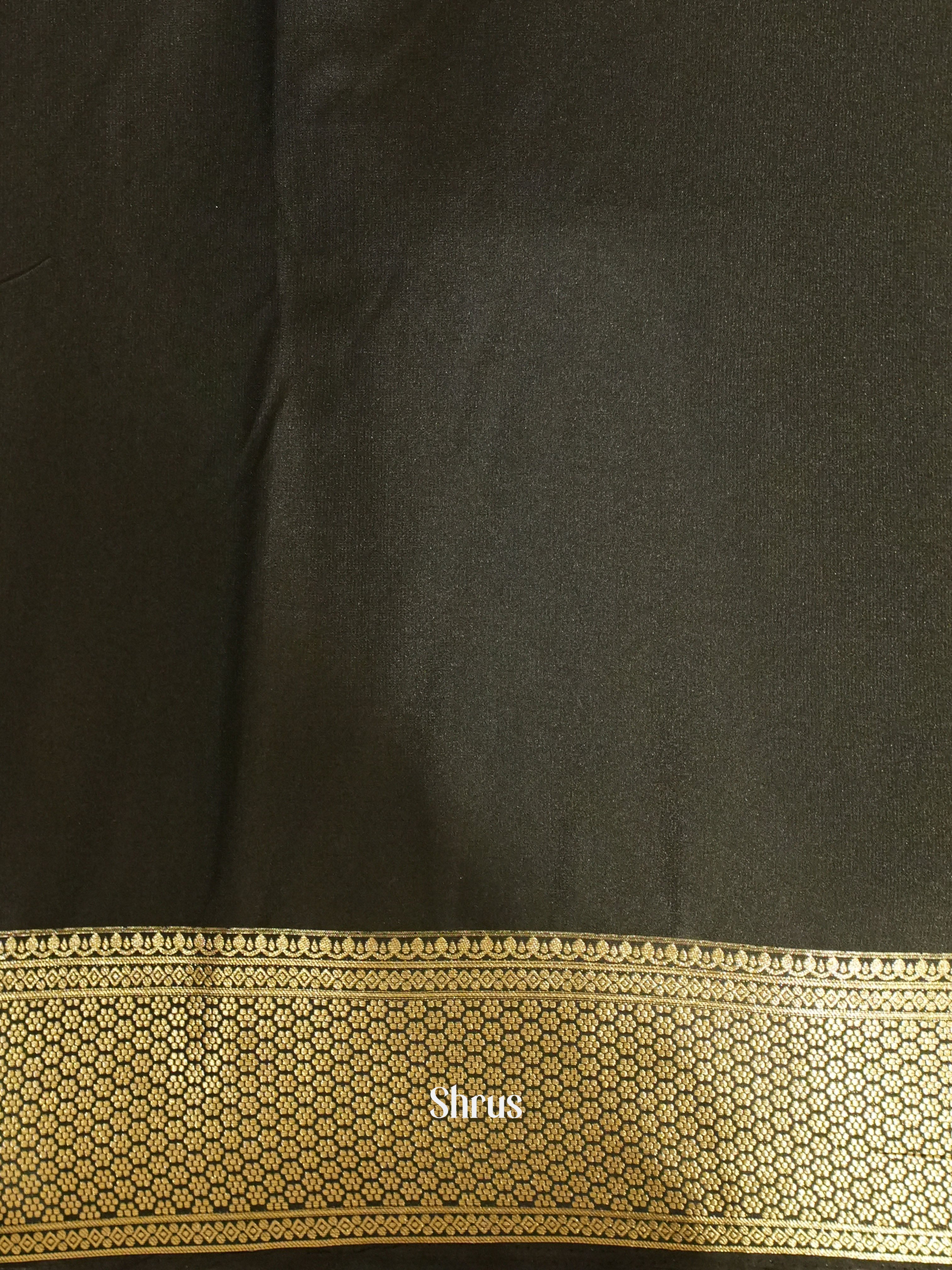 Black - Mysoresilk-halfpure Saree