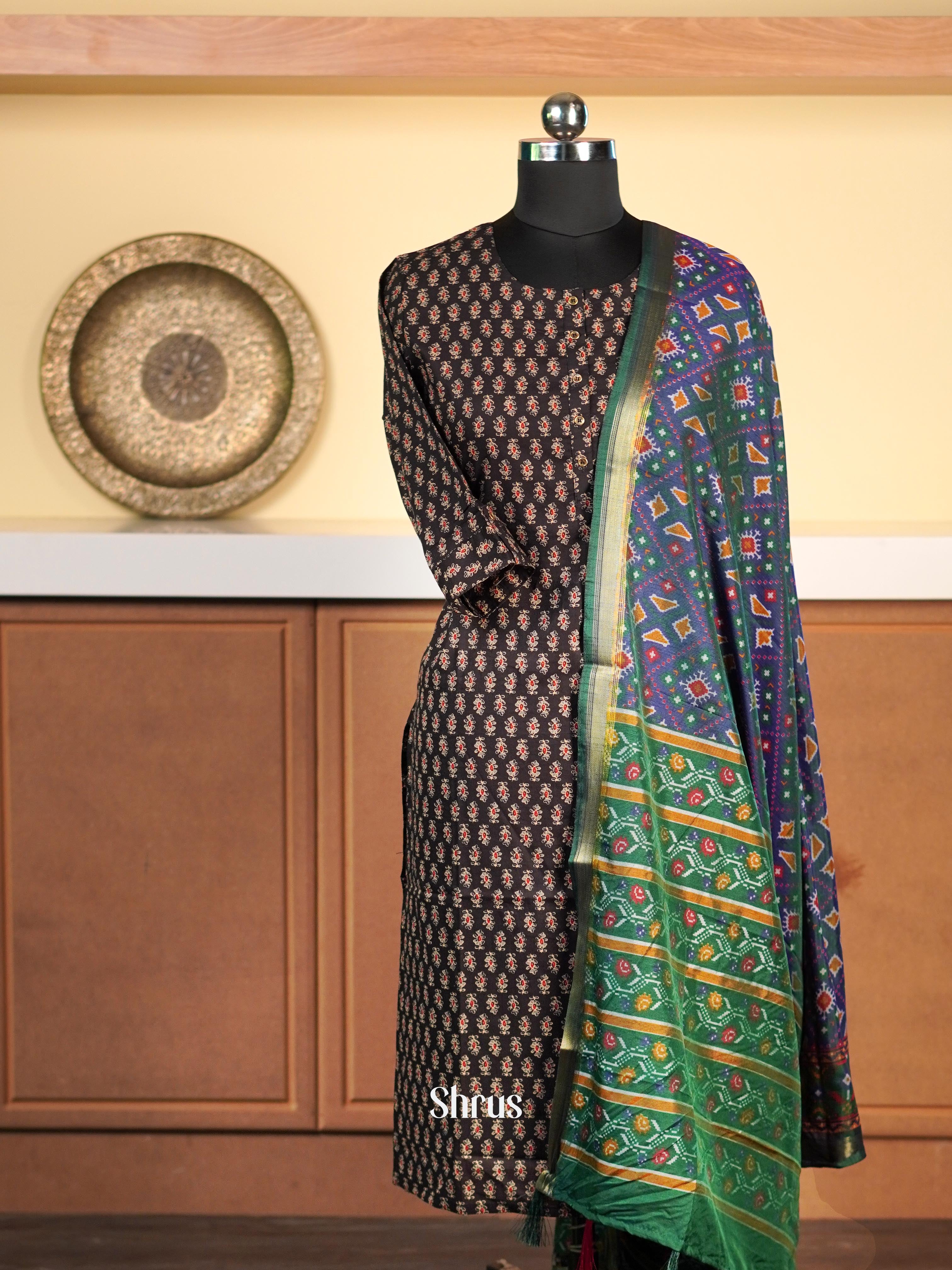 Purple & Green - Dupatta