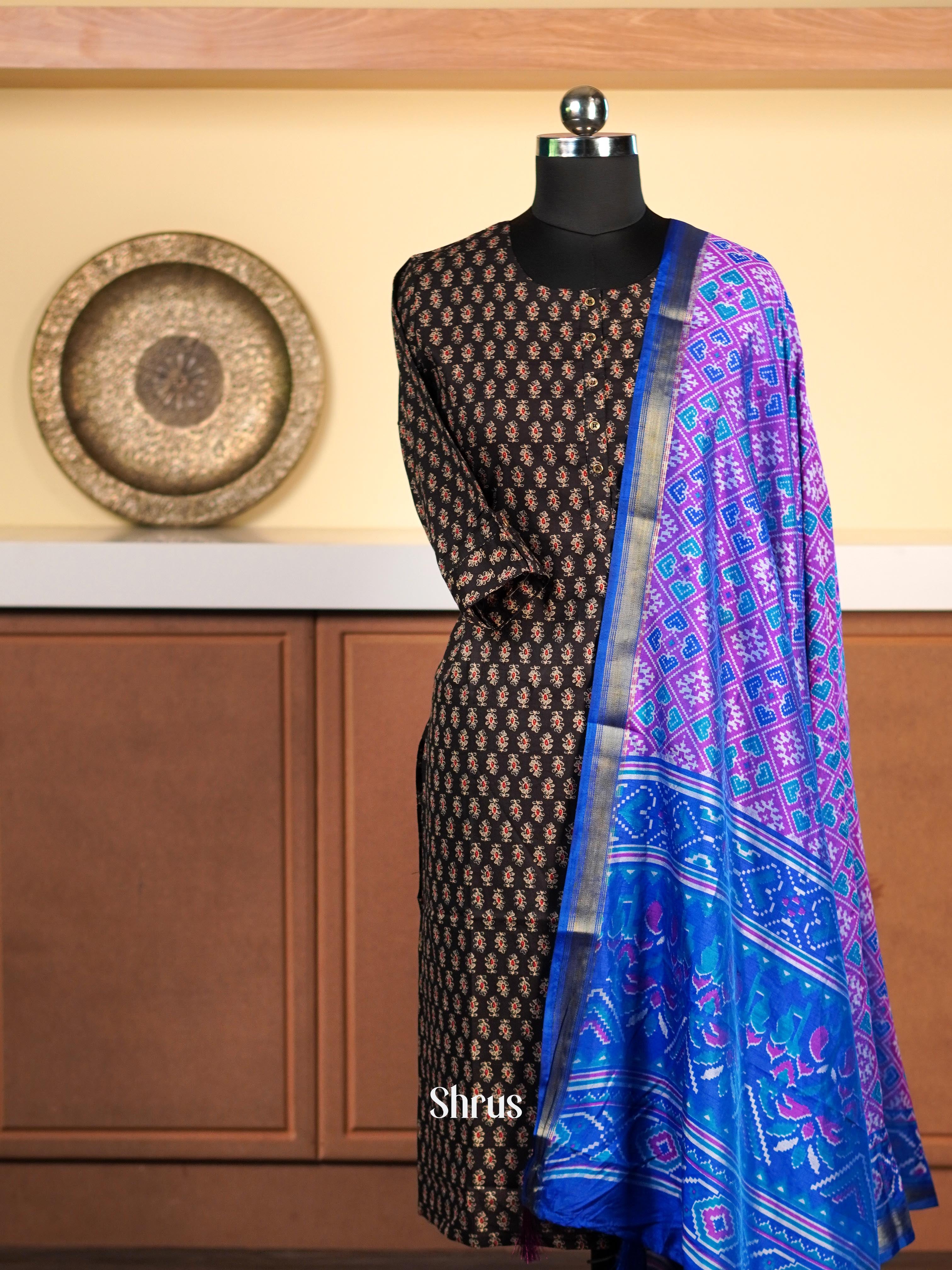 Purple & Blue - Dupatta