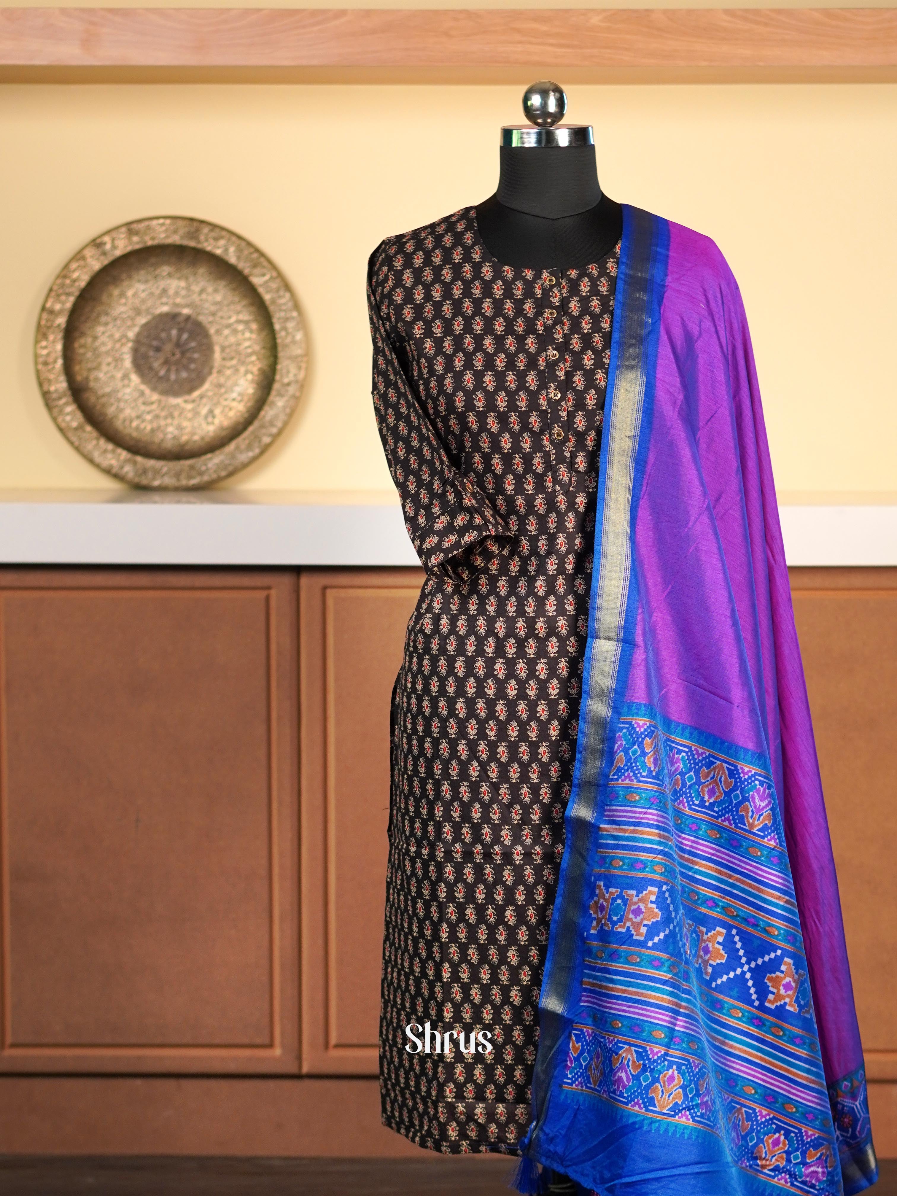 Purple & Blue - Dupatta