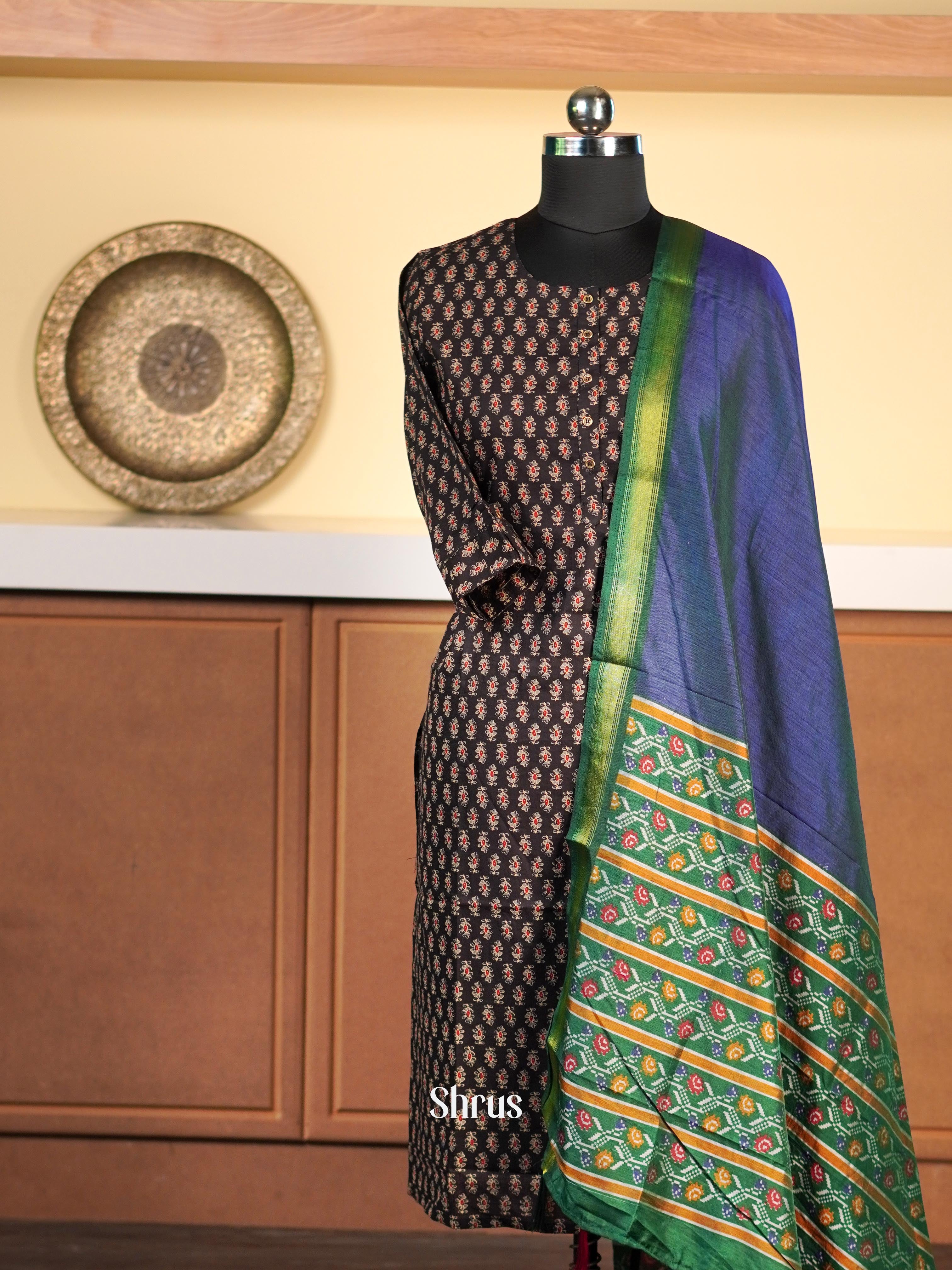 Purple & Green - Dupatta