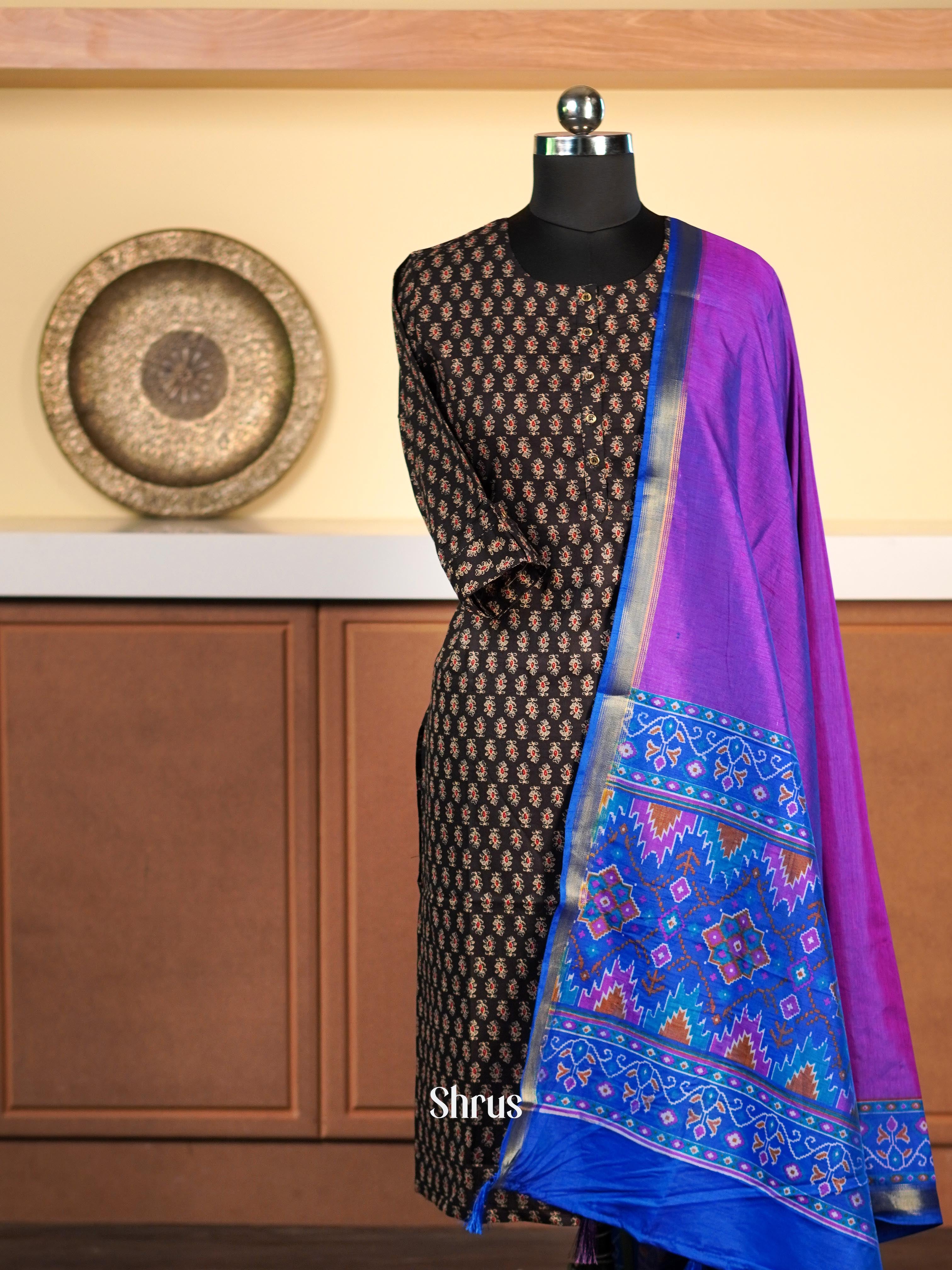 Purple & Blue- Dupatta