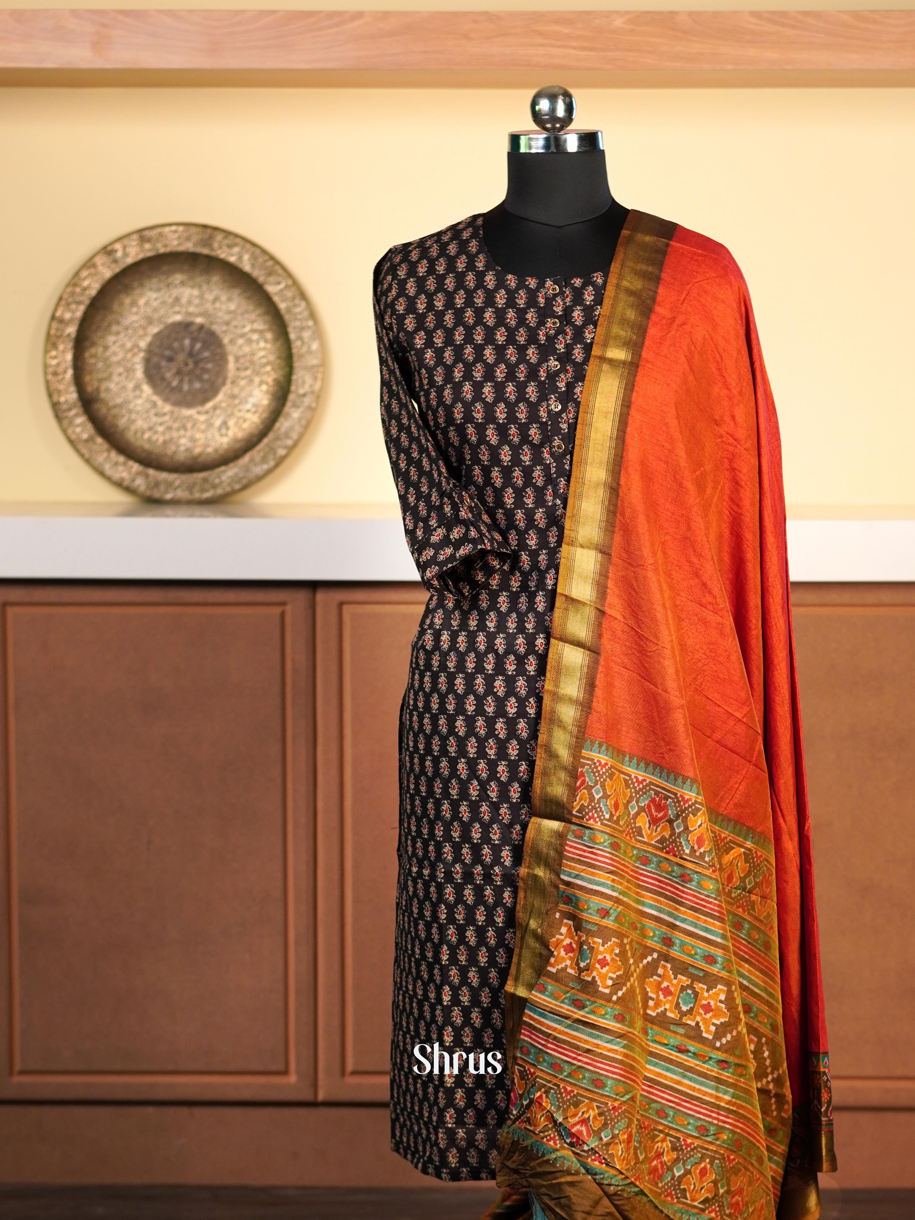 Orange & green - Dupatta