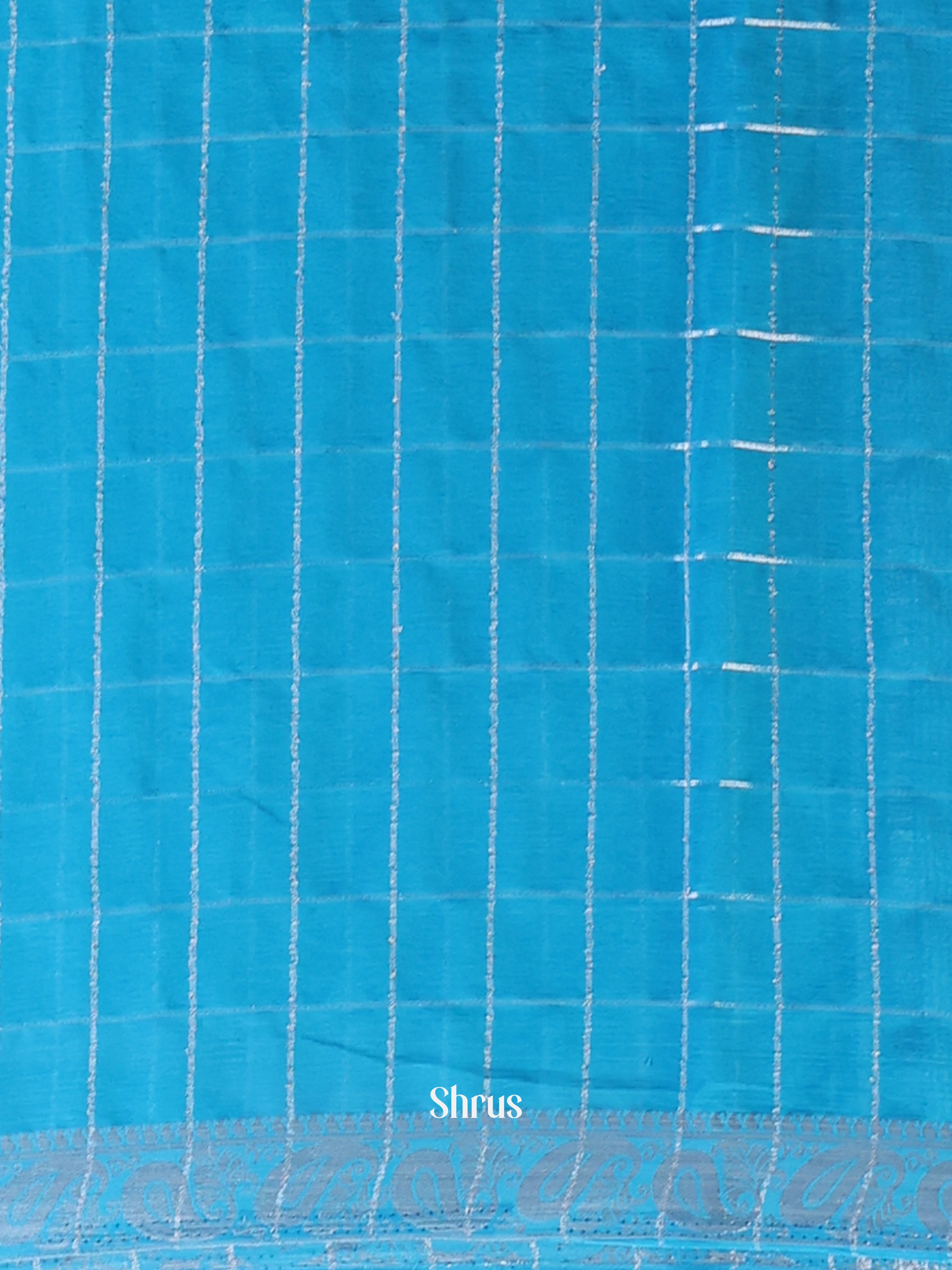 Blue- Semi Mysoresilk Saree