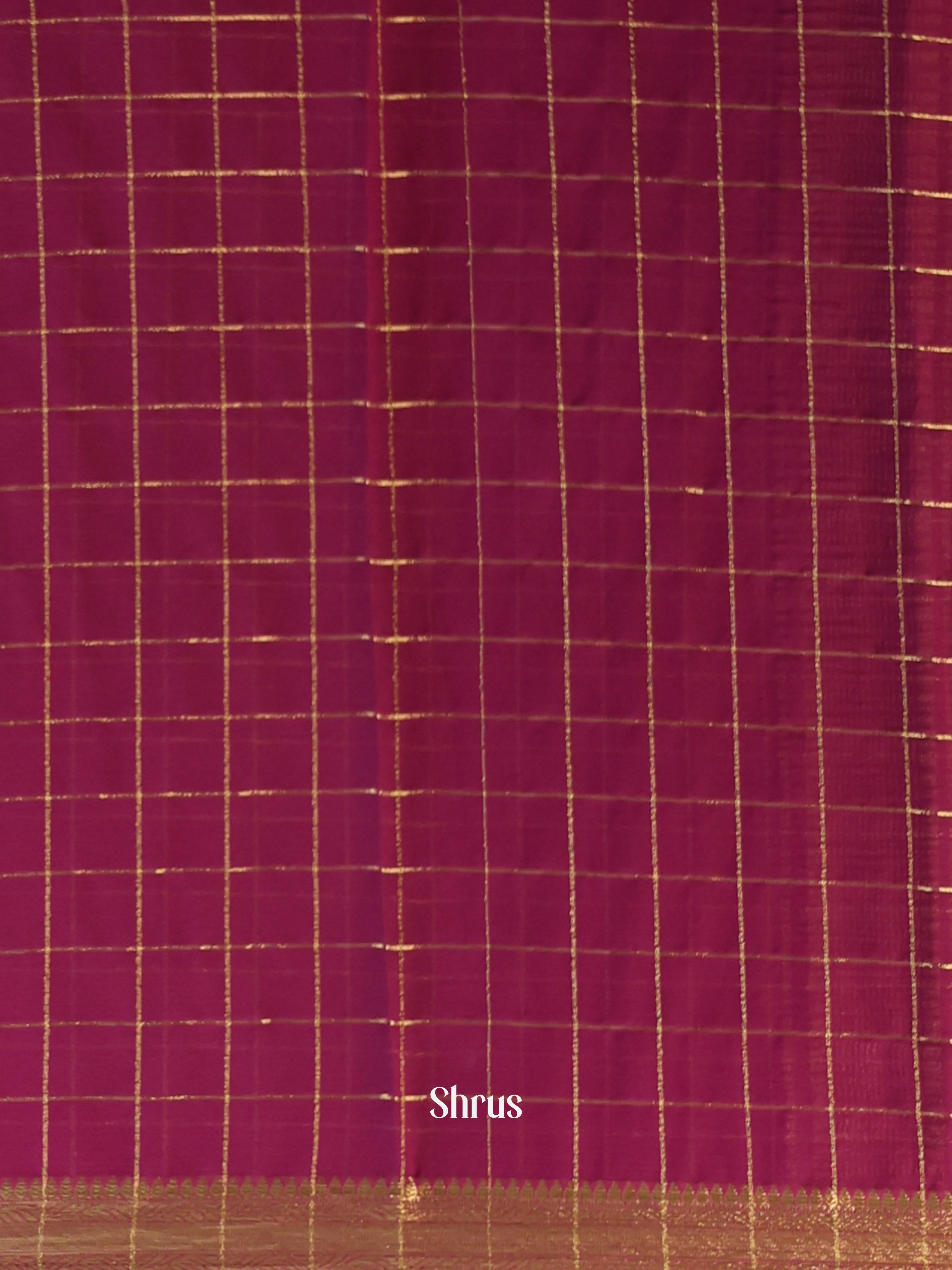 Maroon - Semi Mysoresilk Saree