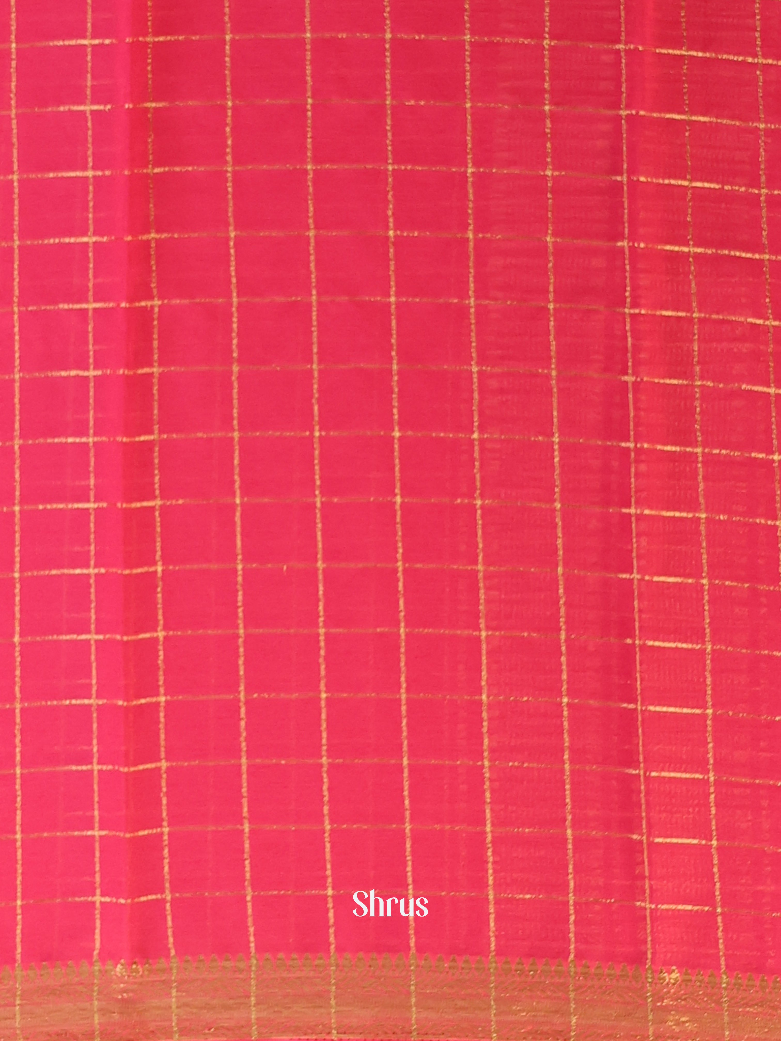 Pink - Semi Mysoresilk Saree