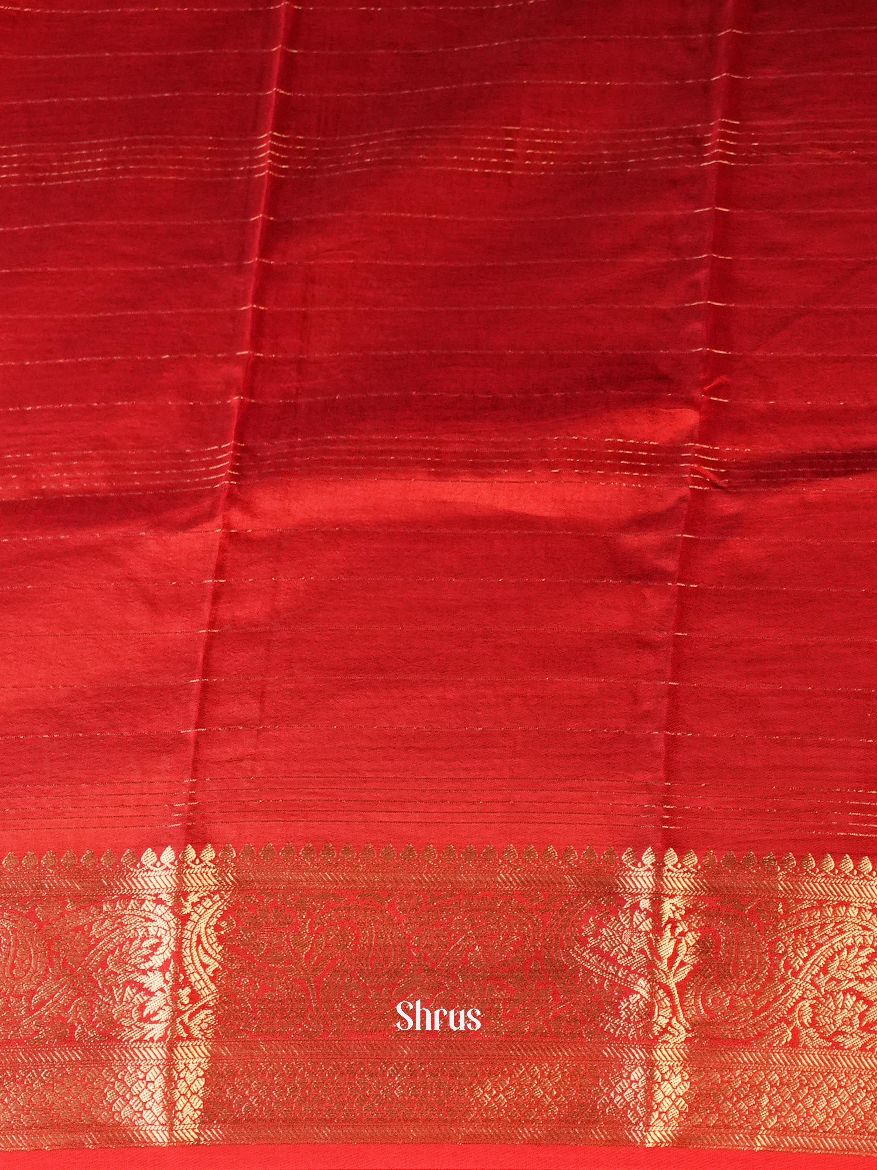 Red- Semi Mysoresilk Saree