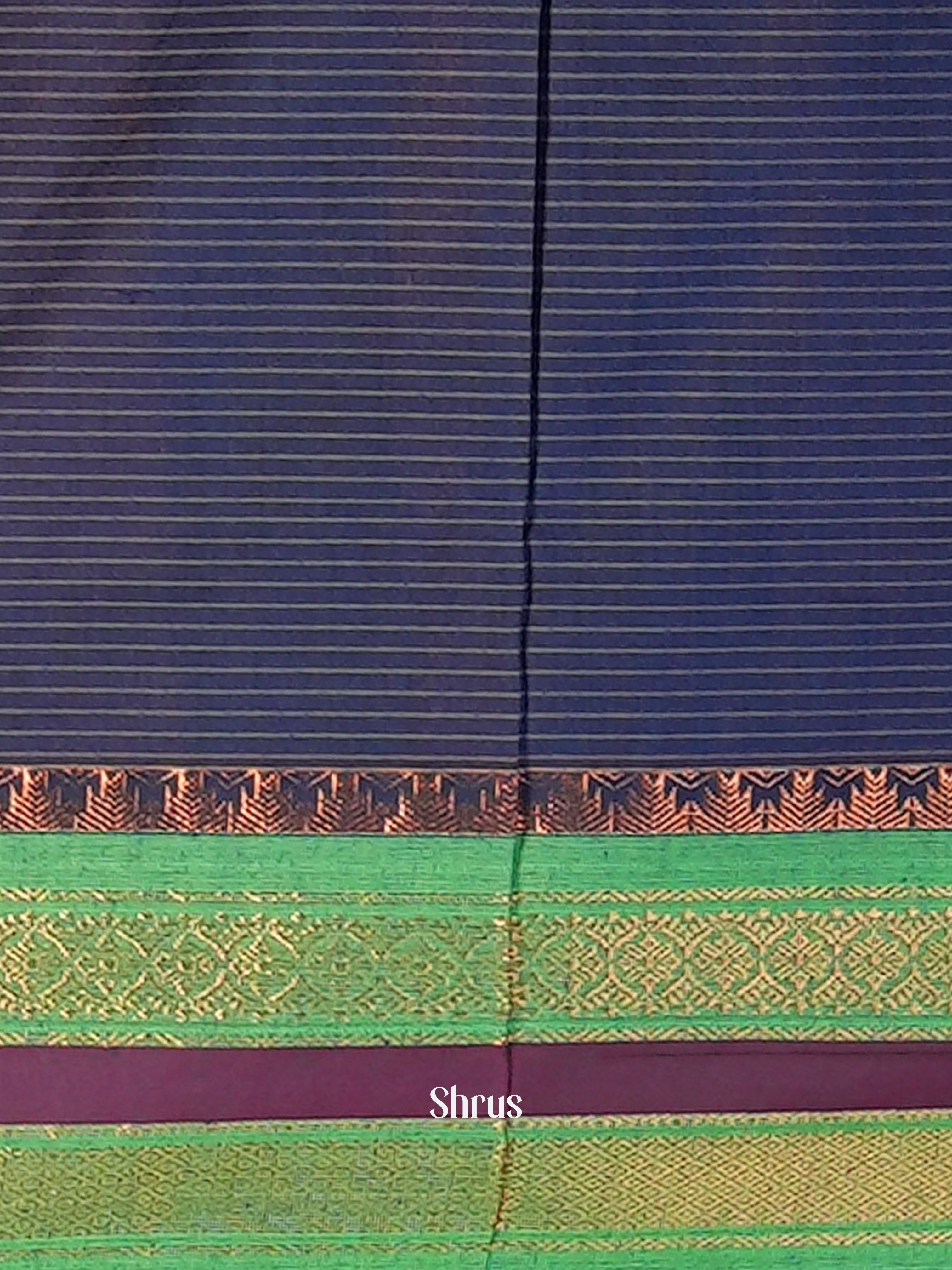 Purple & Blue - Kalyani Cotton