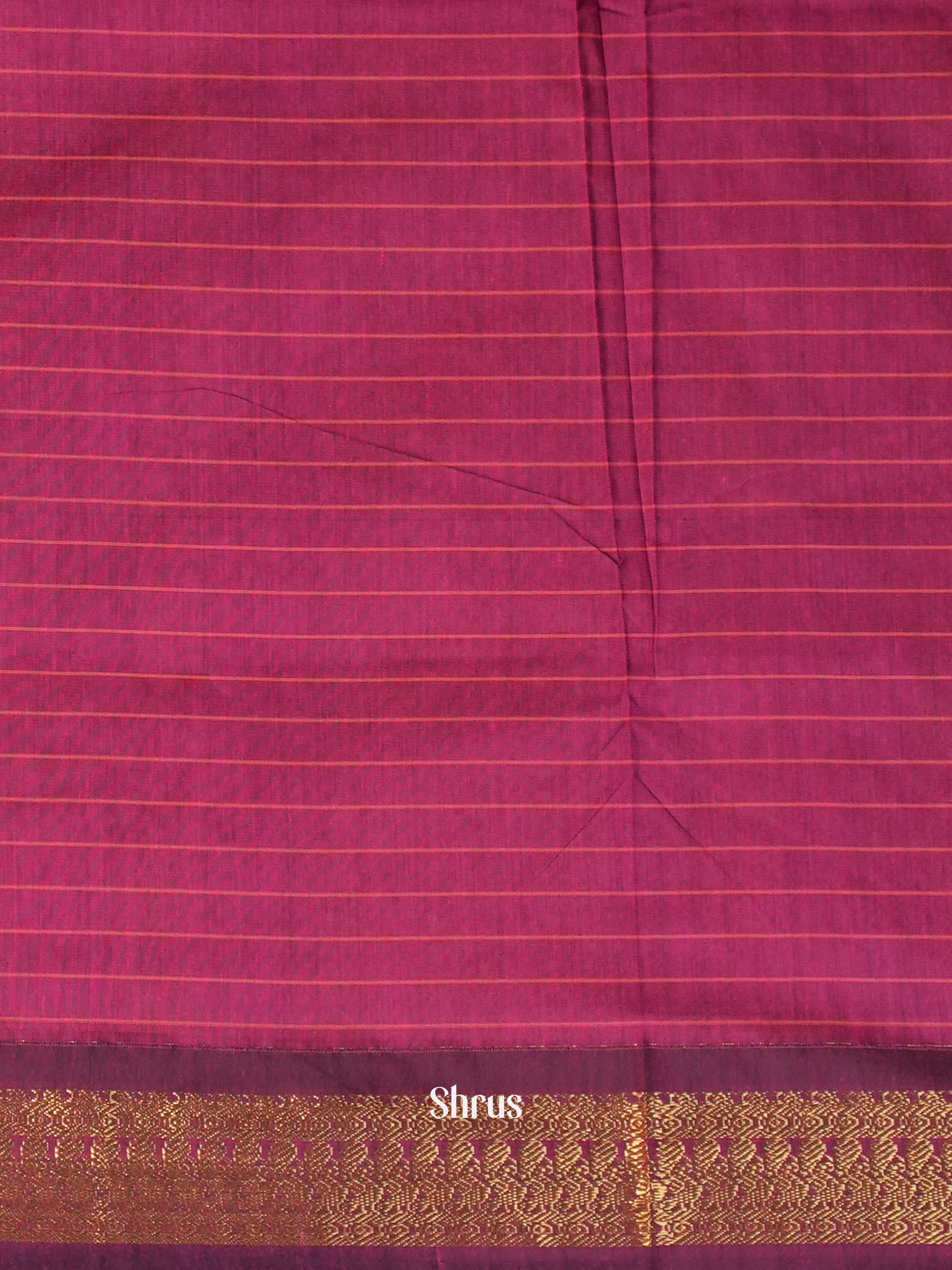 Wine &  Maroon - Kalyani Cotton Saree