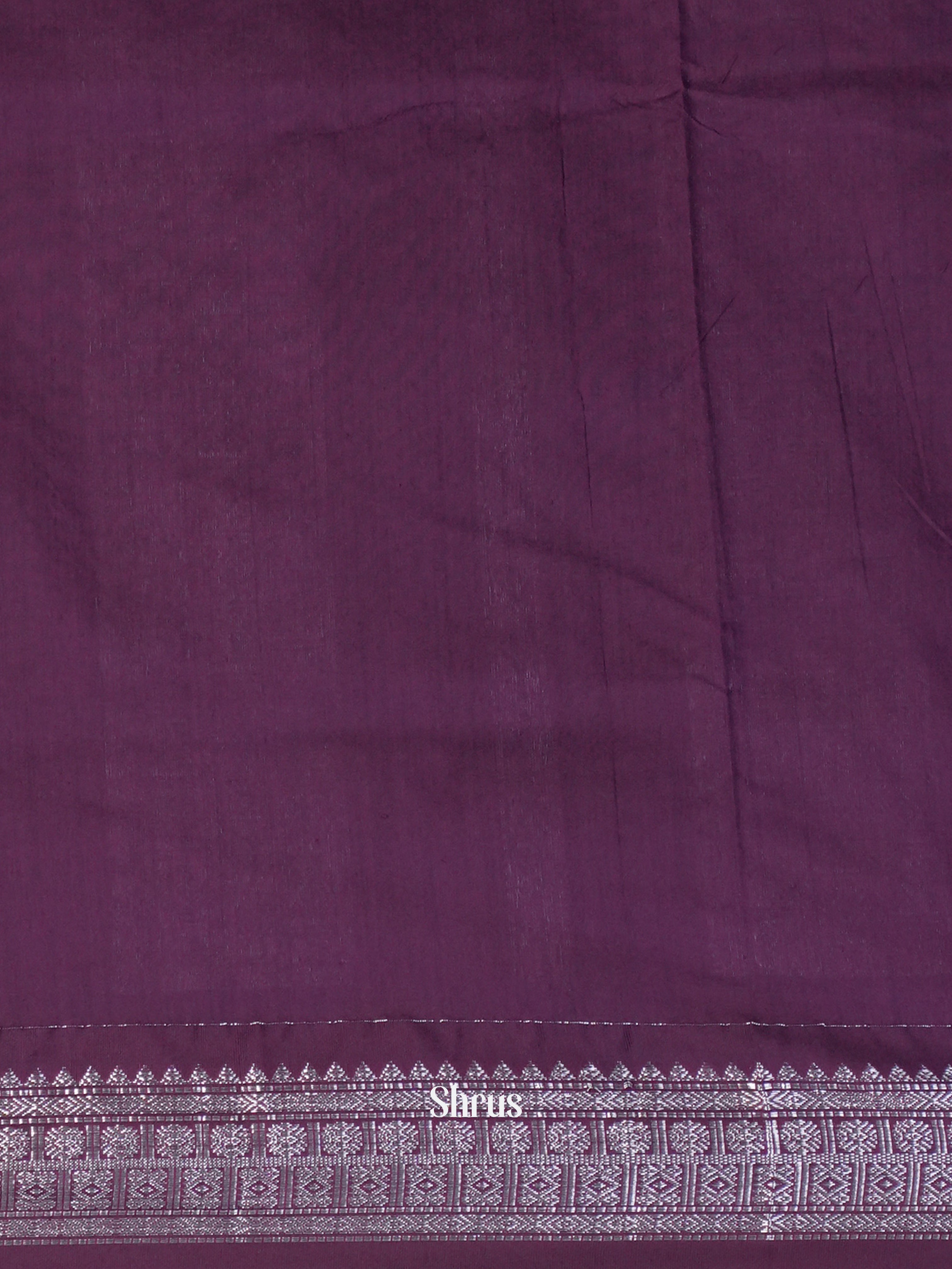 Brown & Purple - Kalyani Cotton Saree