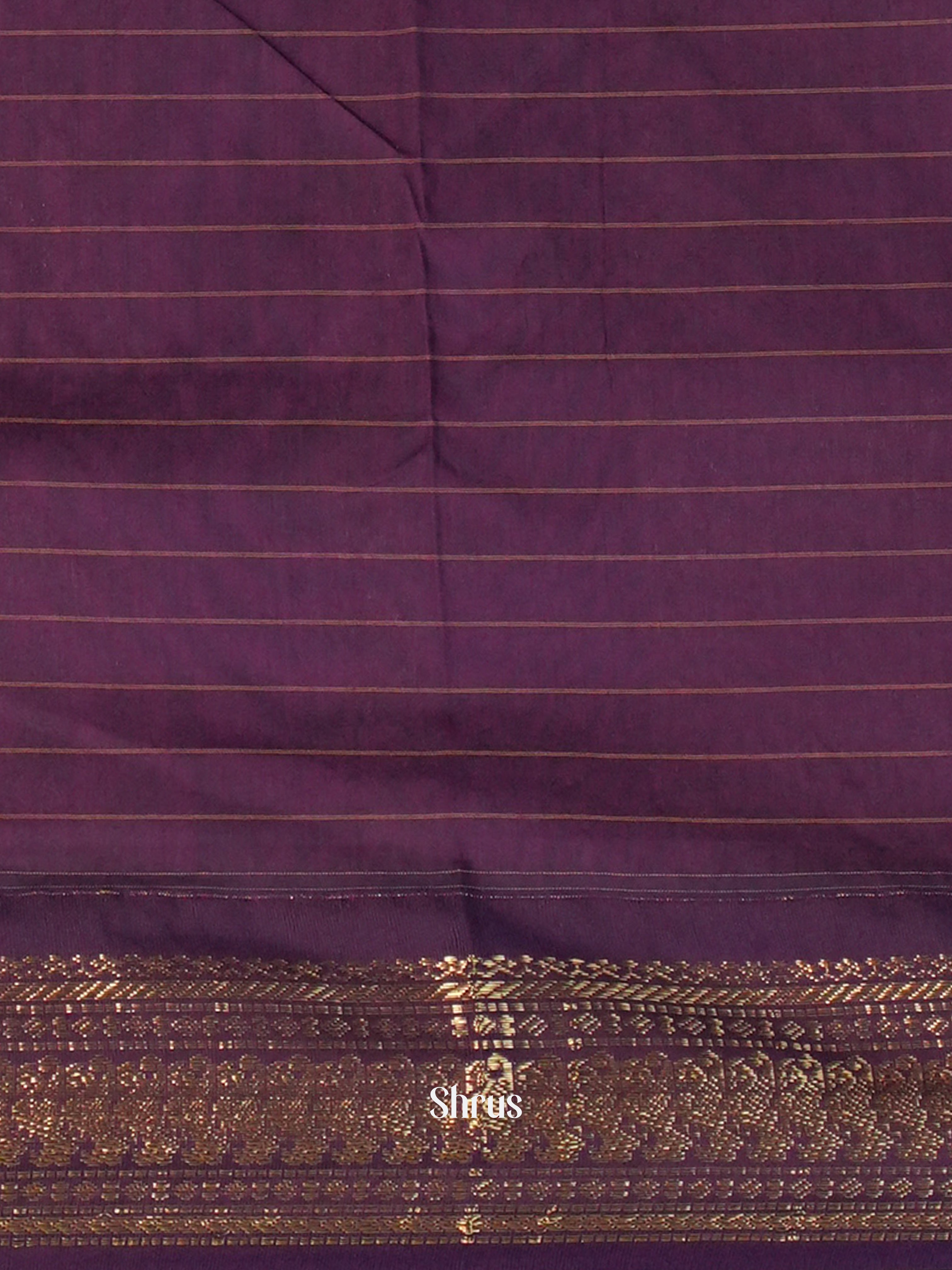 Brown & Purple - Kalyani Cotton Saree