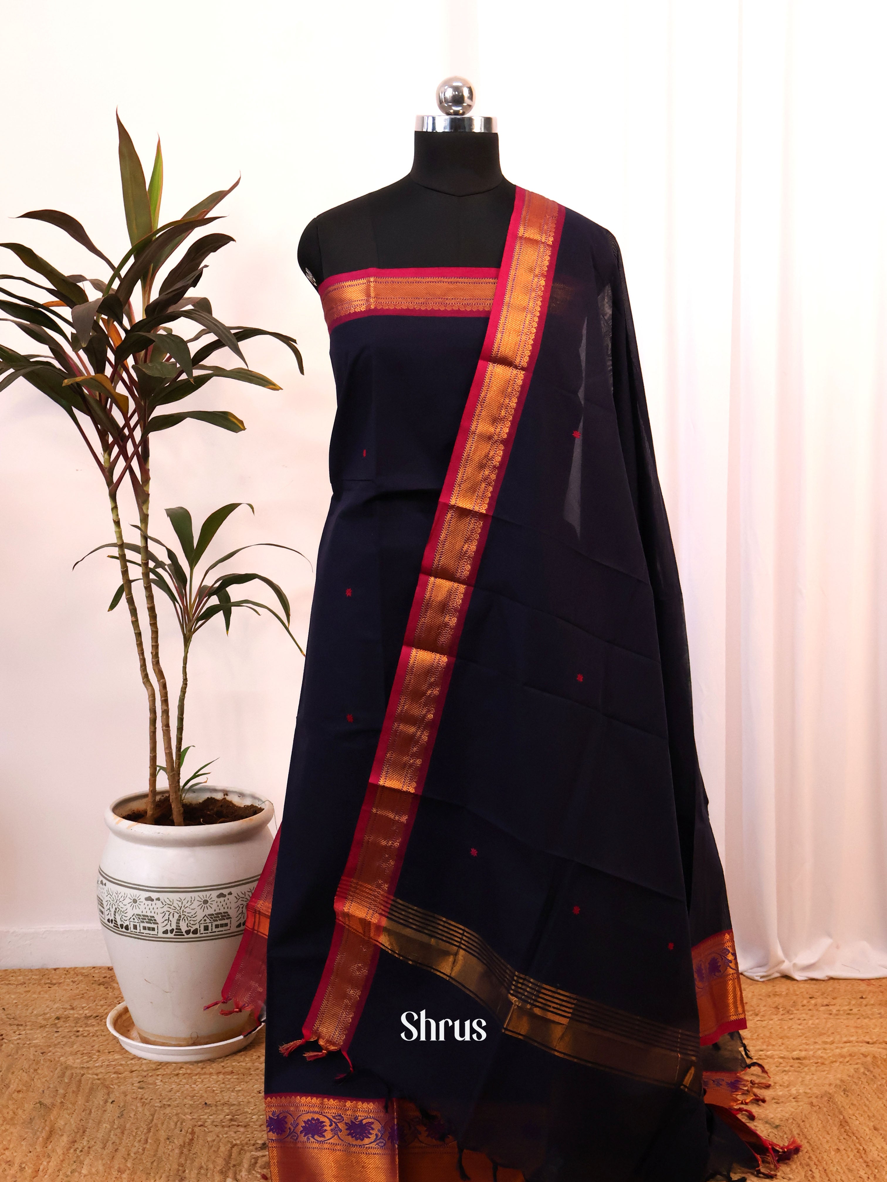 CIS13026 - chettinad top & dupatta combo