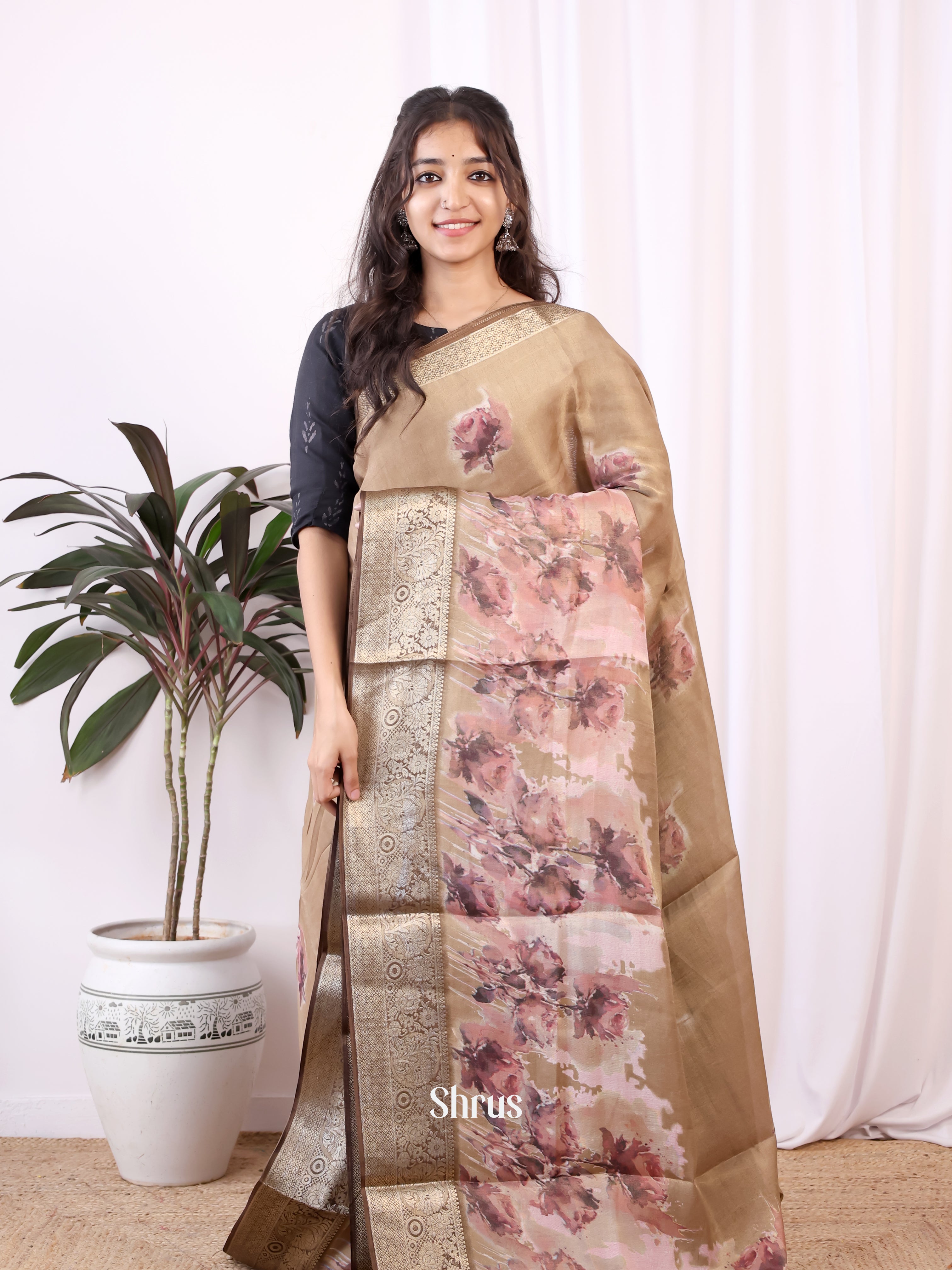 CIS13065 - Semi Tissue Dola Saree