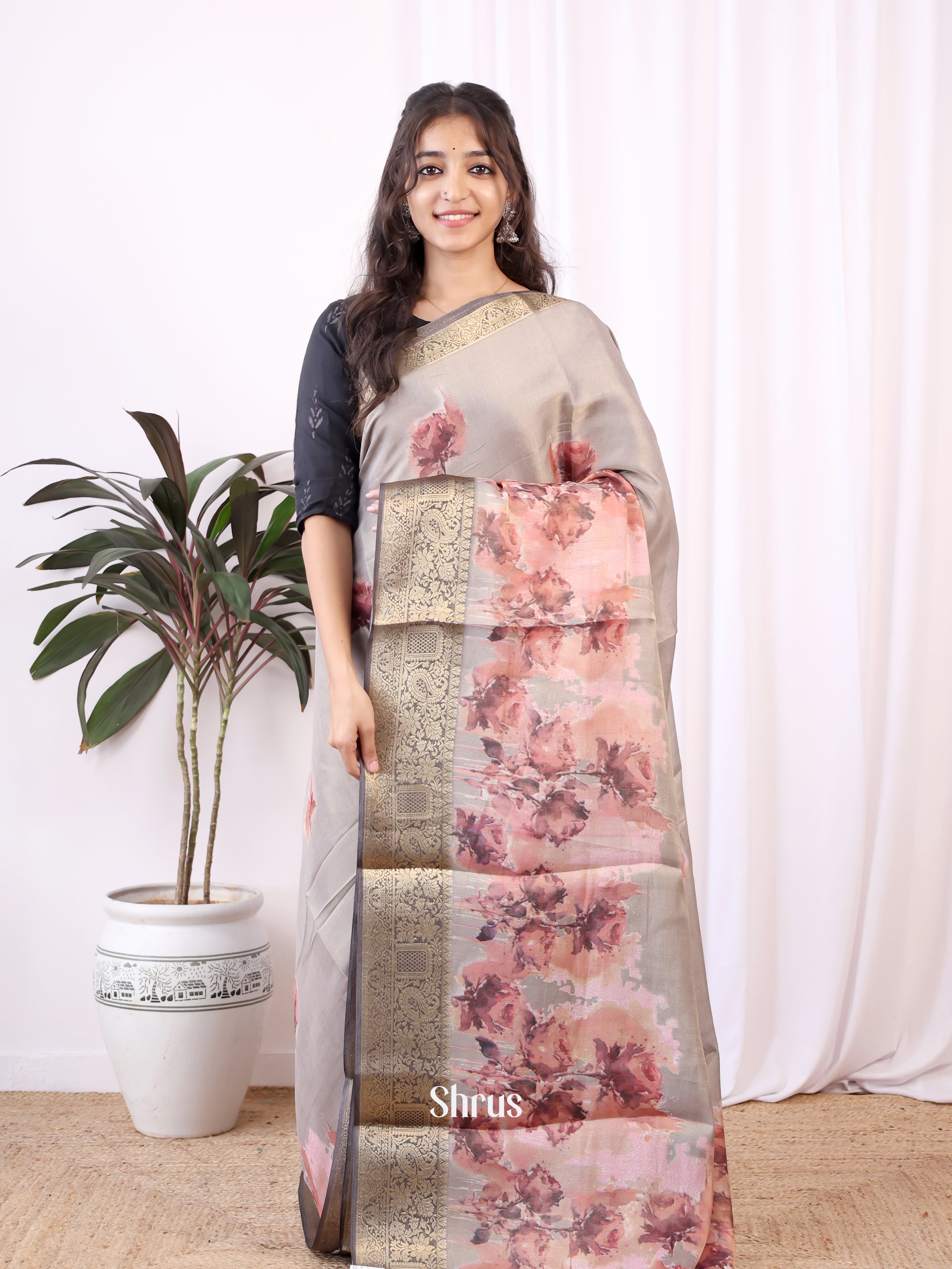 CIS13066 - Semi Tissue Dola Saree