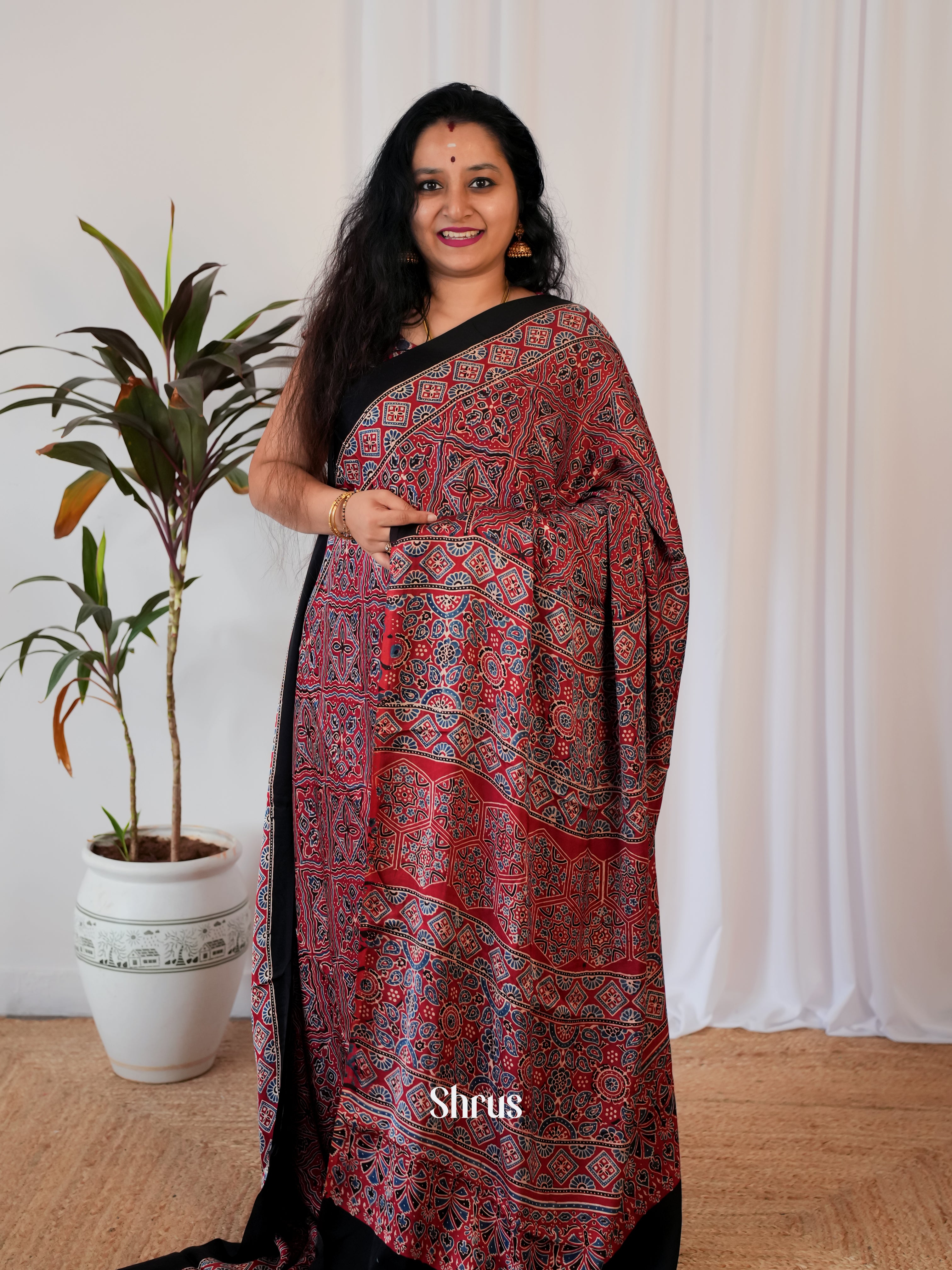 Red- Modal Silk Saree