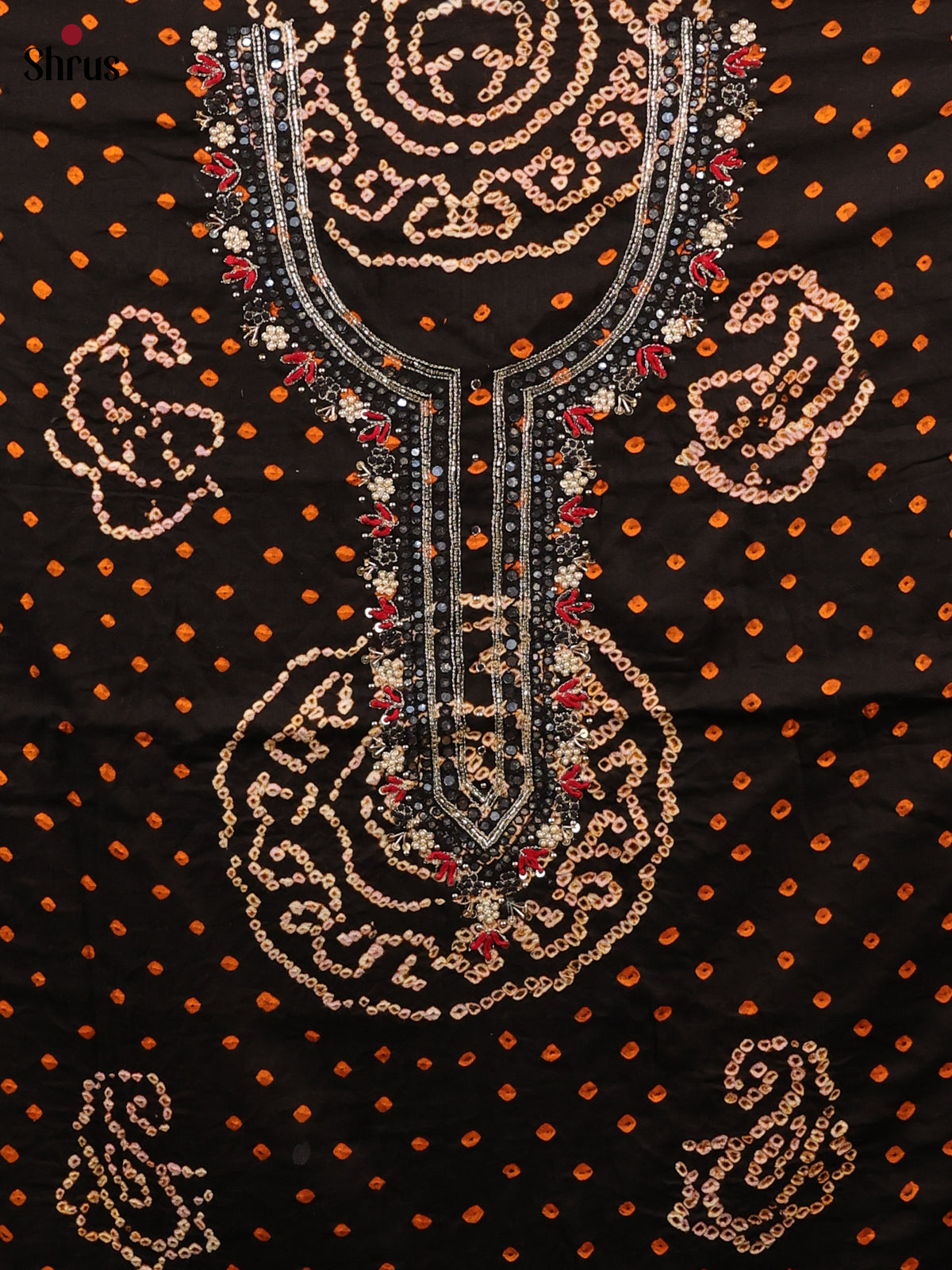 Black & Red - Bandhini salwar