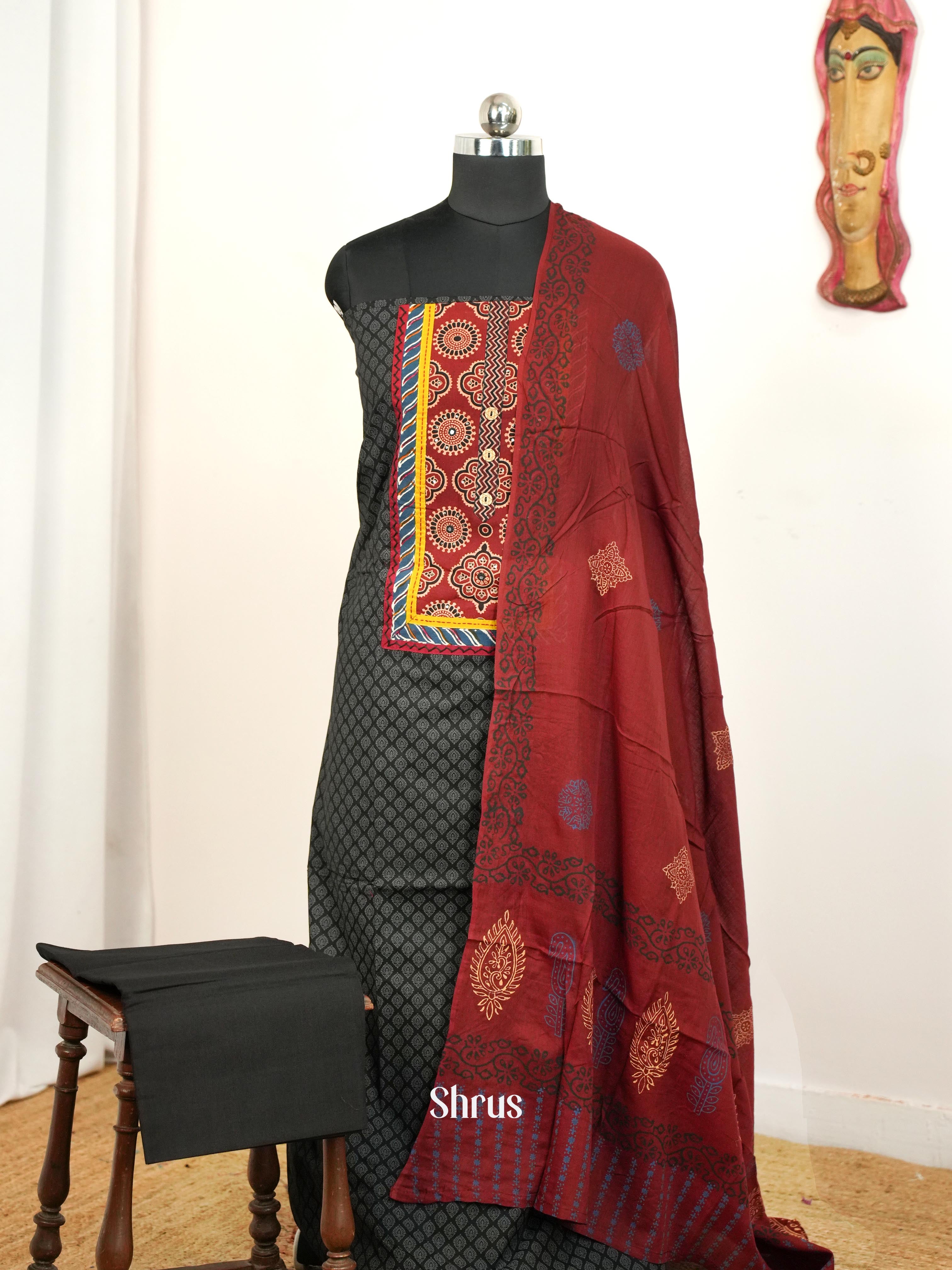 Black & Red - Ajrakh Salwar