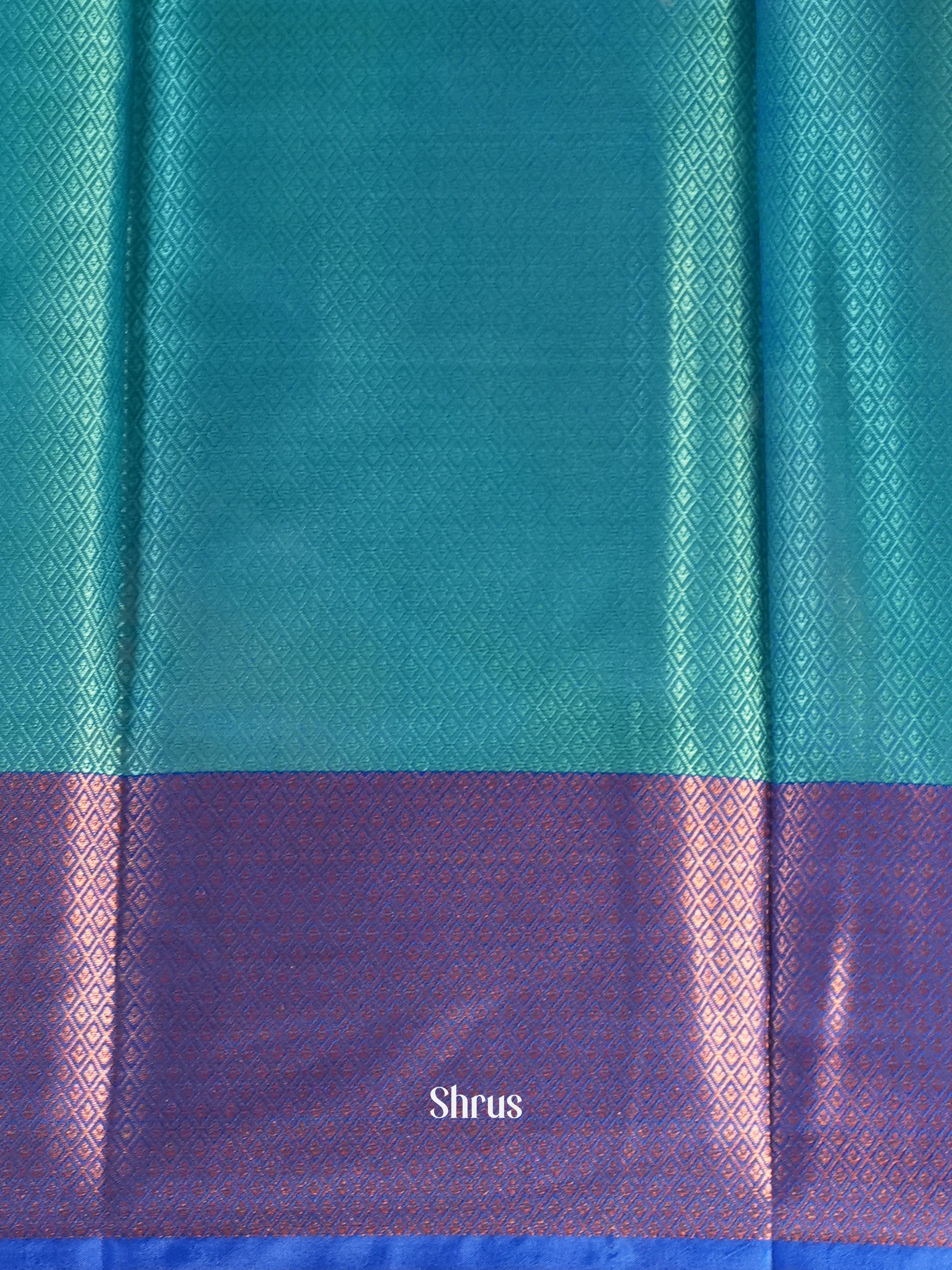 Aqua & Blue - Tanchoi Saree