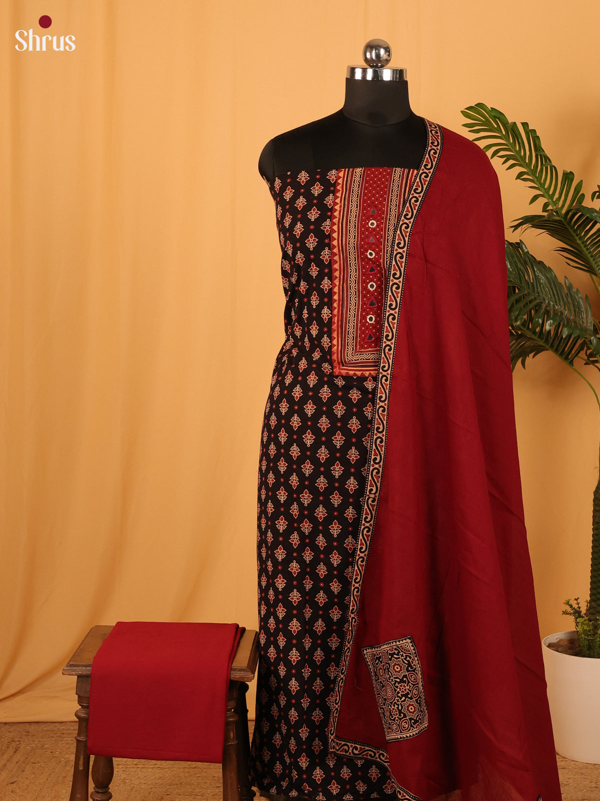 Black & Red - Ajrakh Salwar