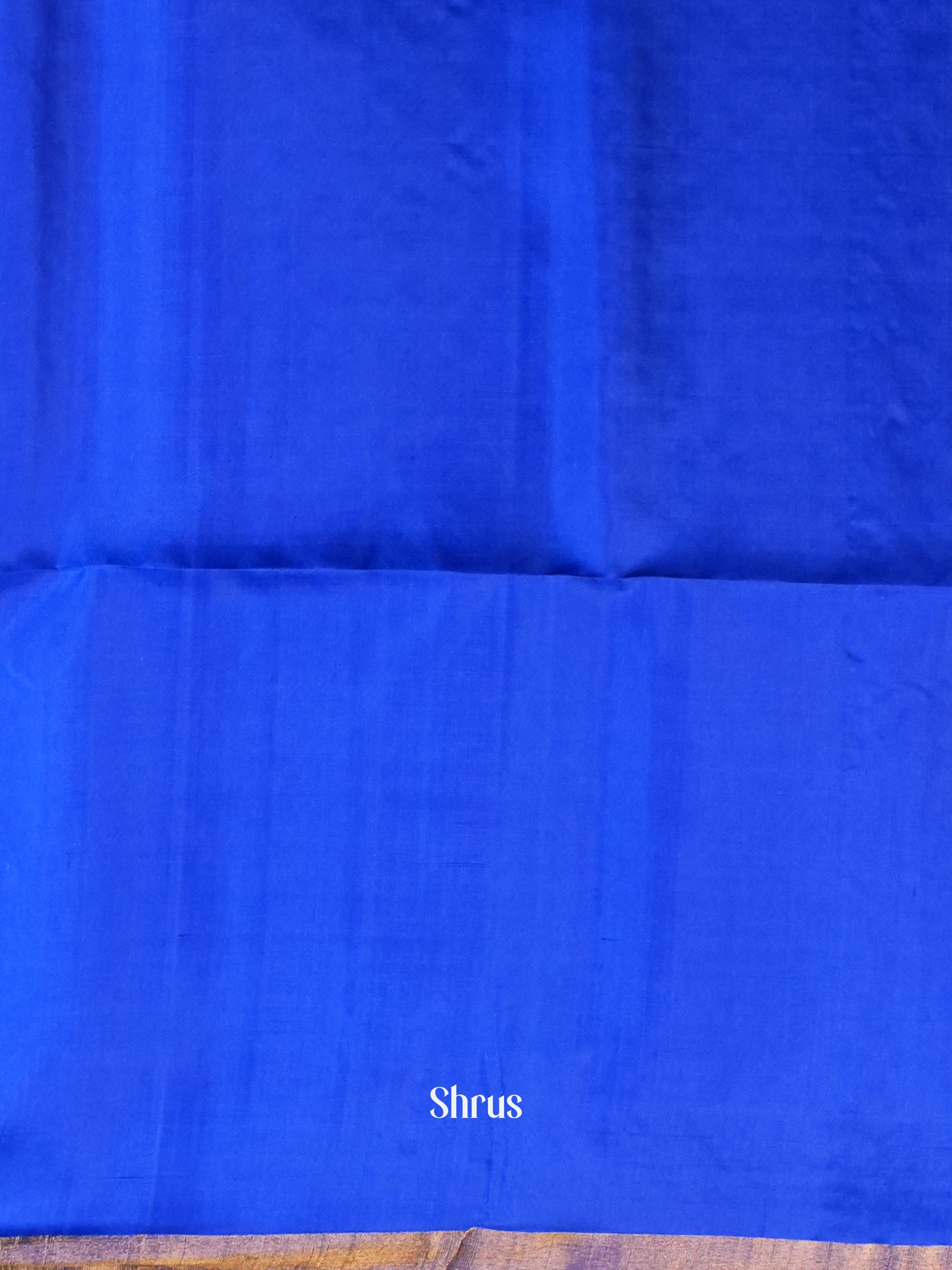 Purple & Blue - Soft Silk Saree