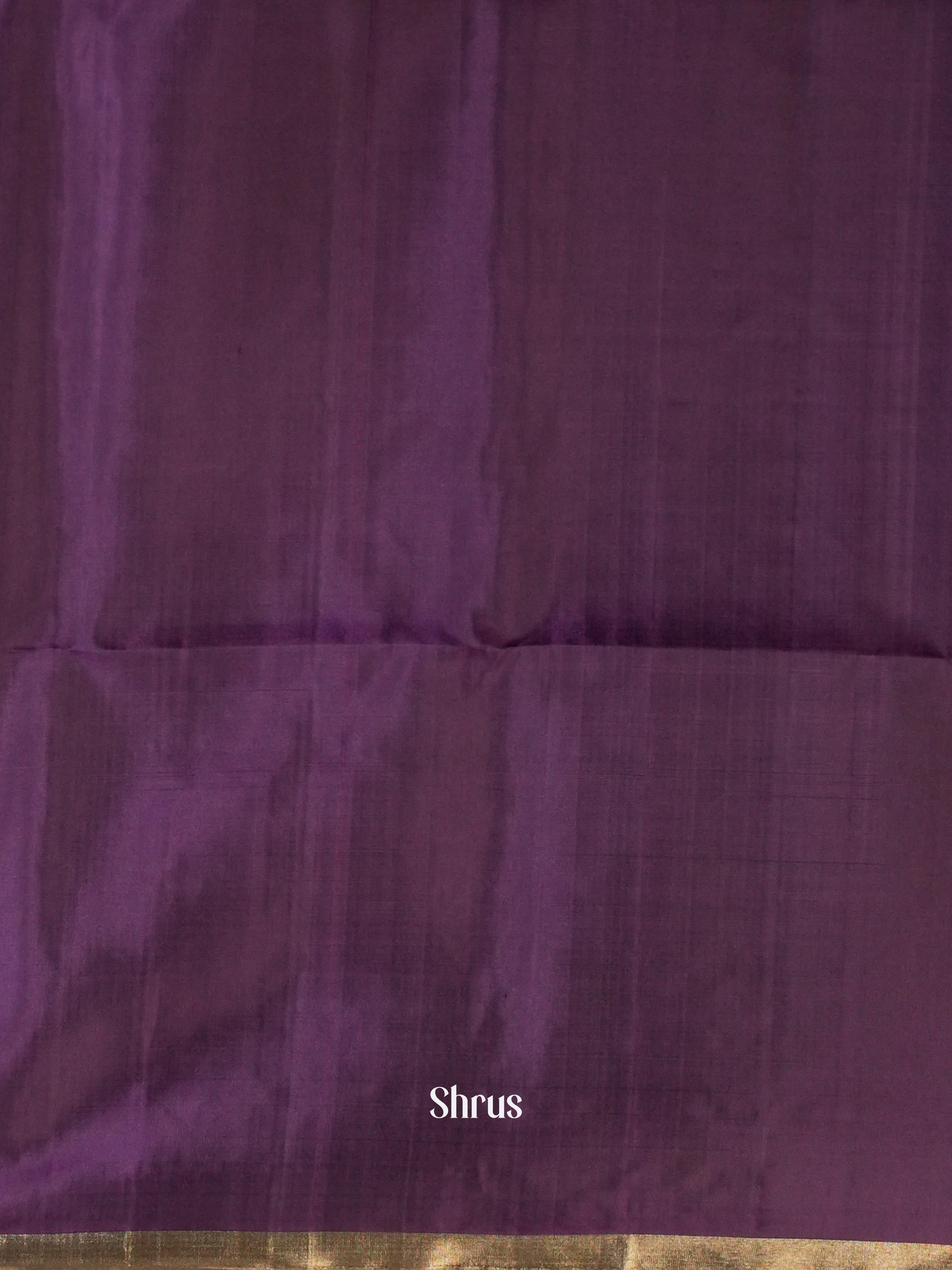 Teal & Purple - Soft Silk Saree