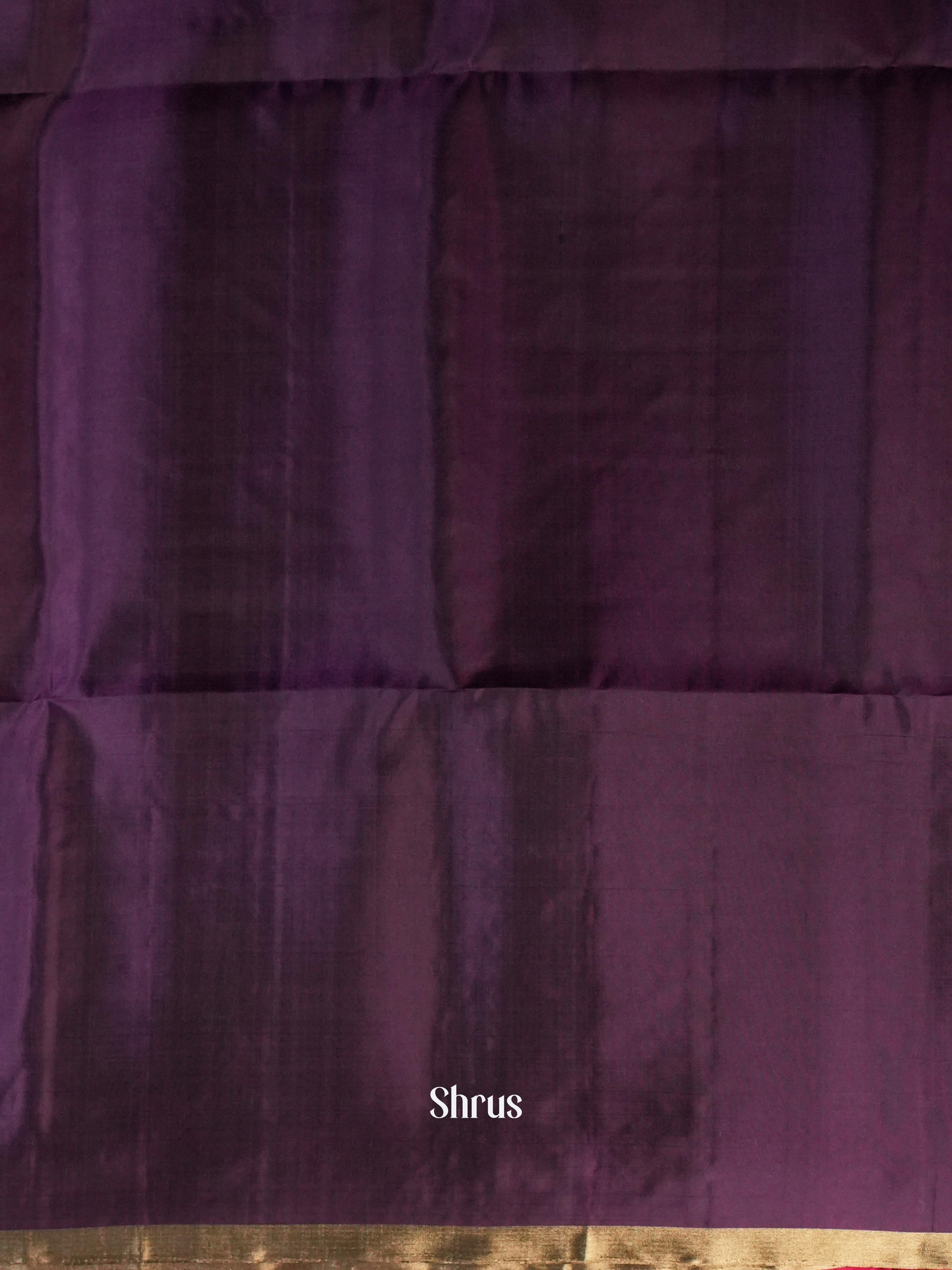 Orange & Purple - Soft Silk Saree