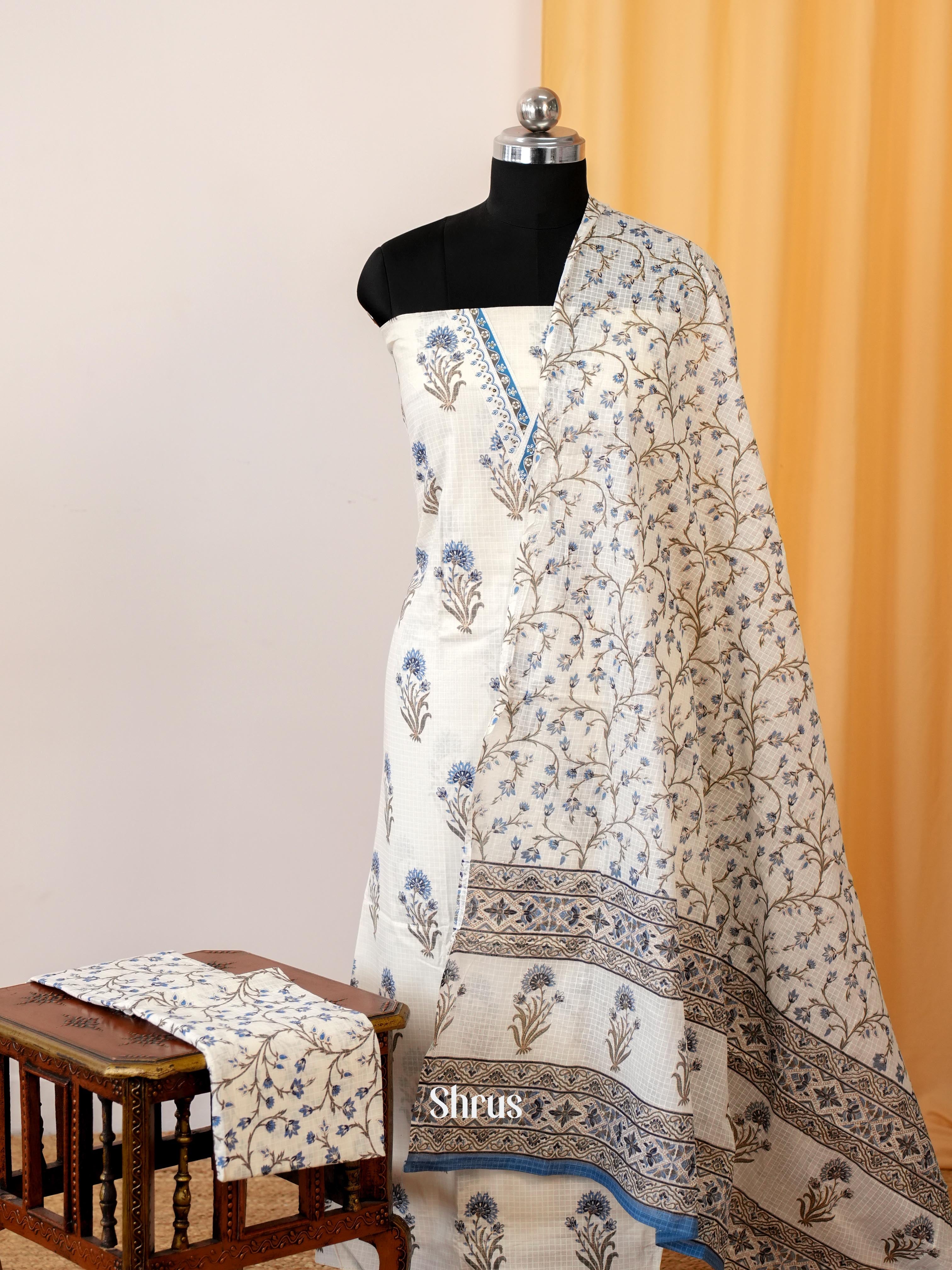 Cream  - Cotton salwar