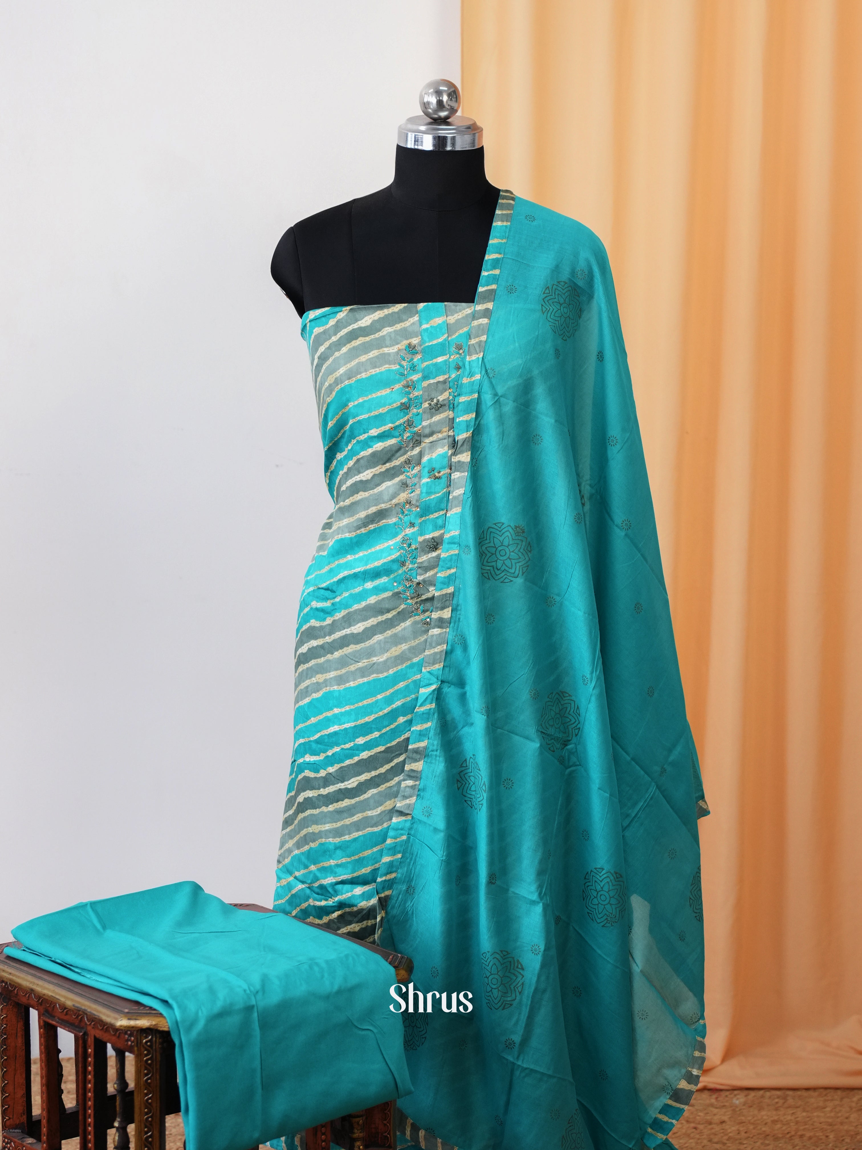 Blue & Grey - Cotton salwar