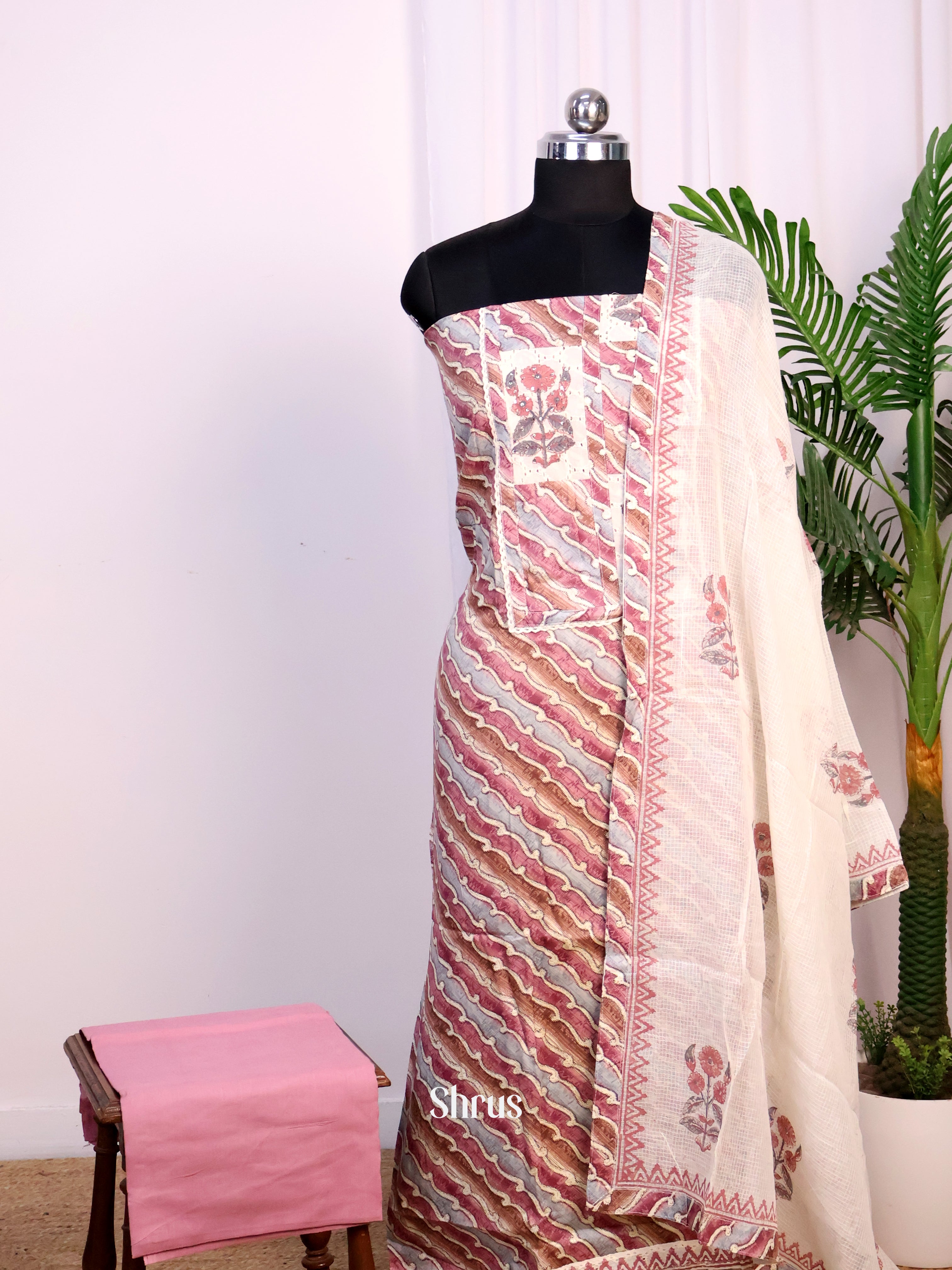 Pink & Grey - Cotton salwar